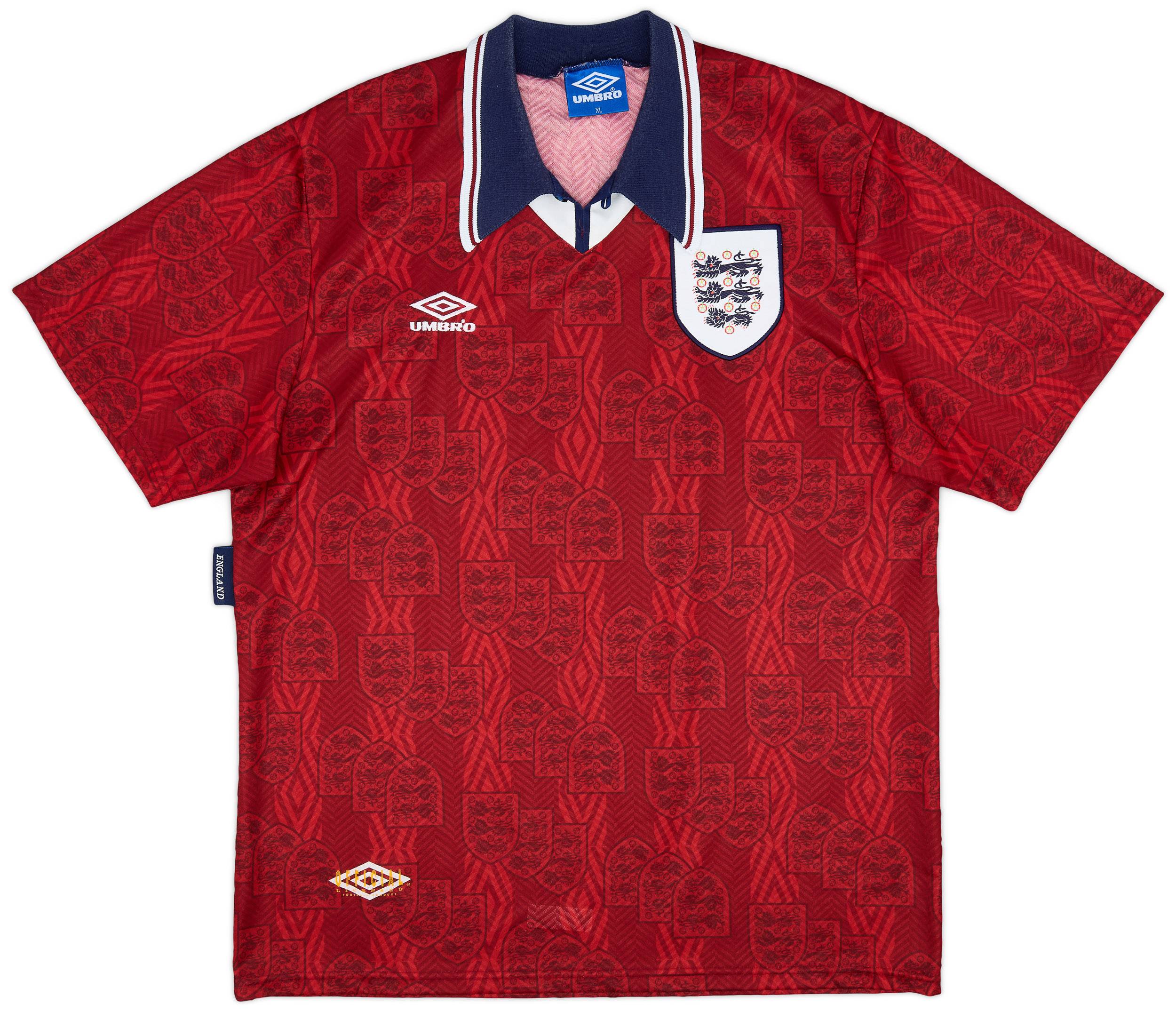 1993-95 England Away Shirt - 8/10 - (XL)