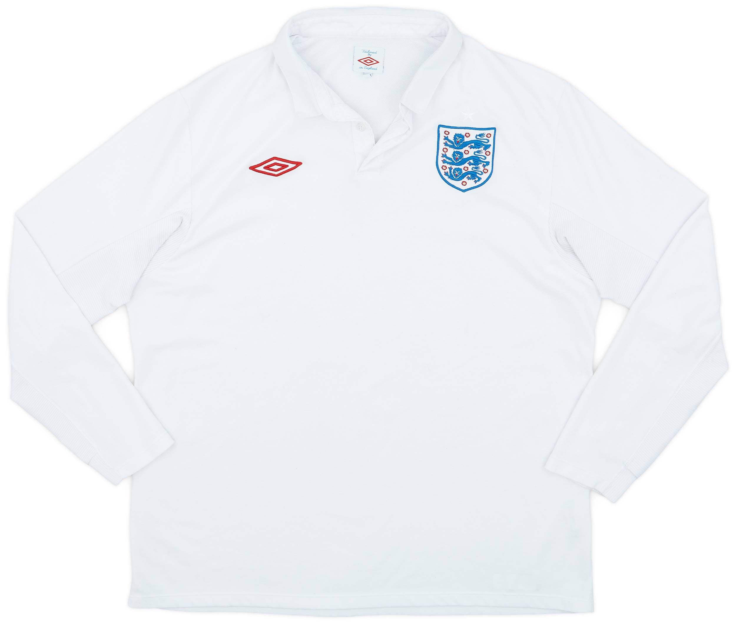 2009-10 England Home L/S Shirt - 9/10 - (XL)