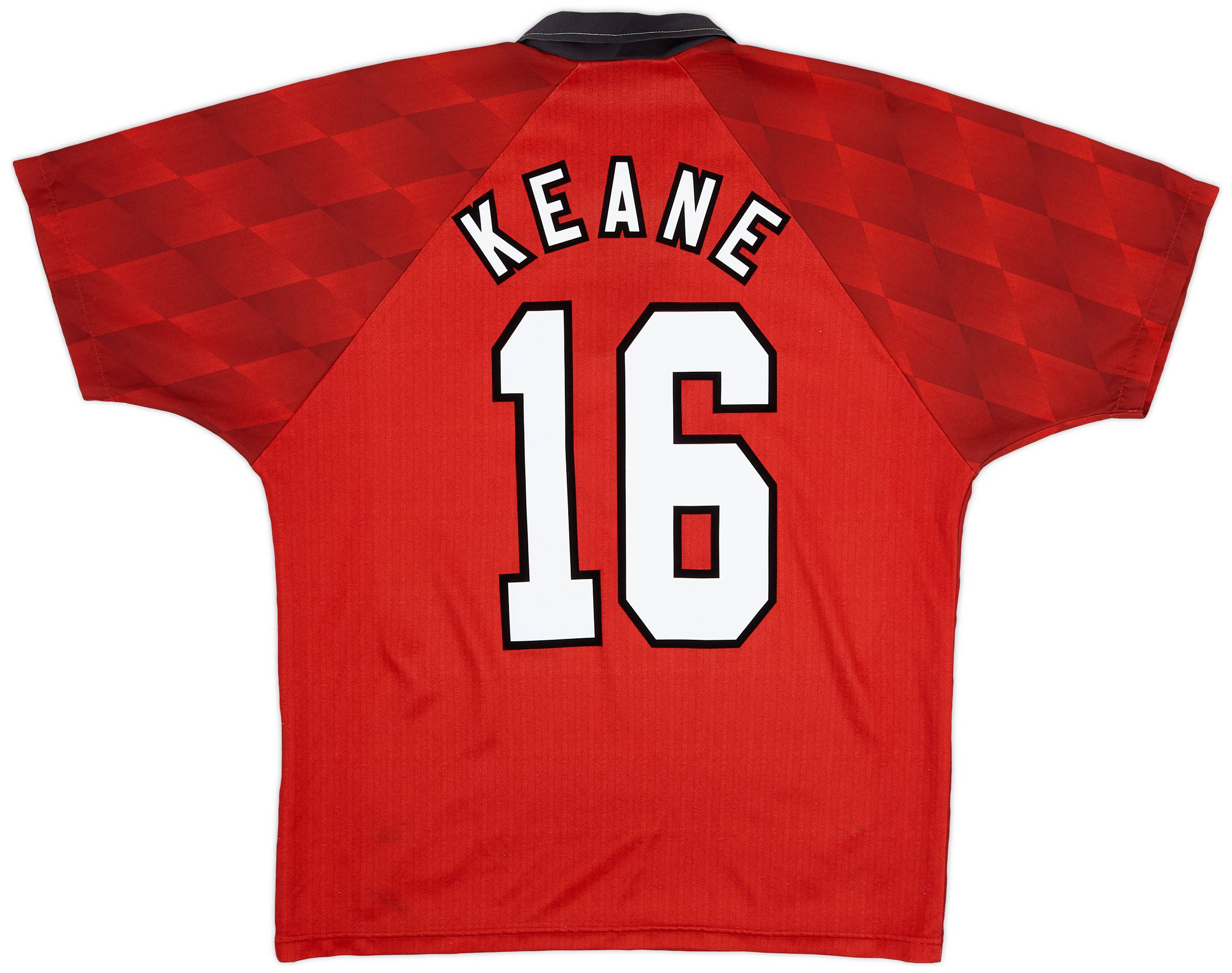 1996-98 Manchester United Home Shirt Keane #16 - 6/10 - (M)