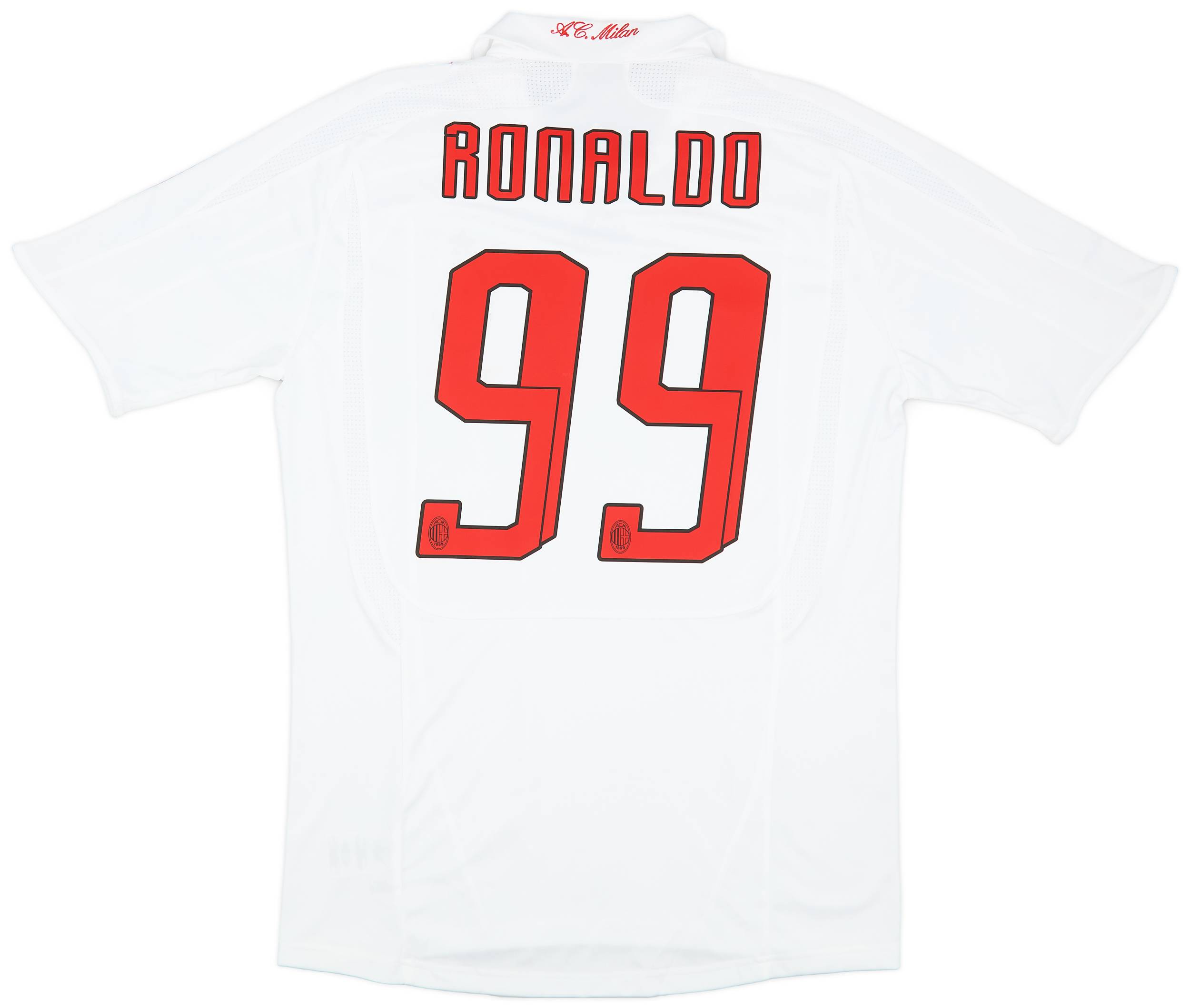 2007-08 AC Milan Player Issue Away Shirt Ronaldo #99 - 10/10 - (L)
