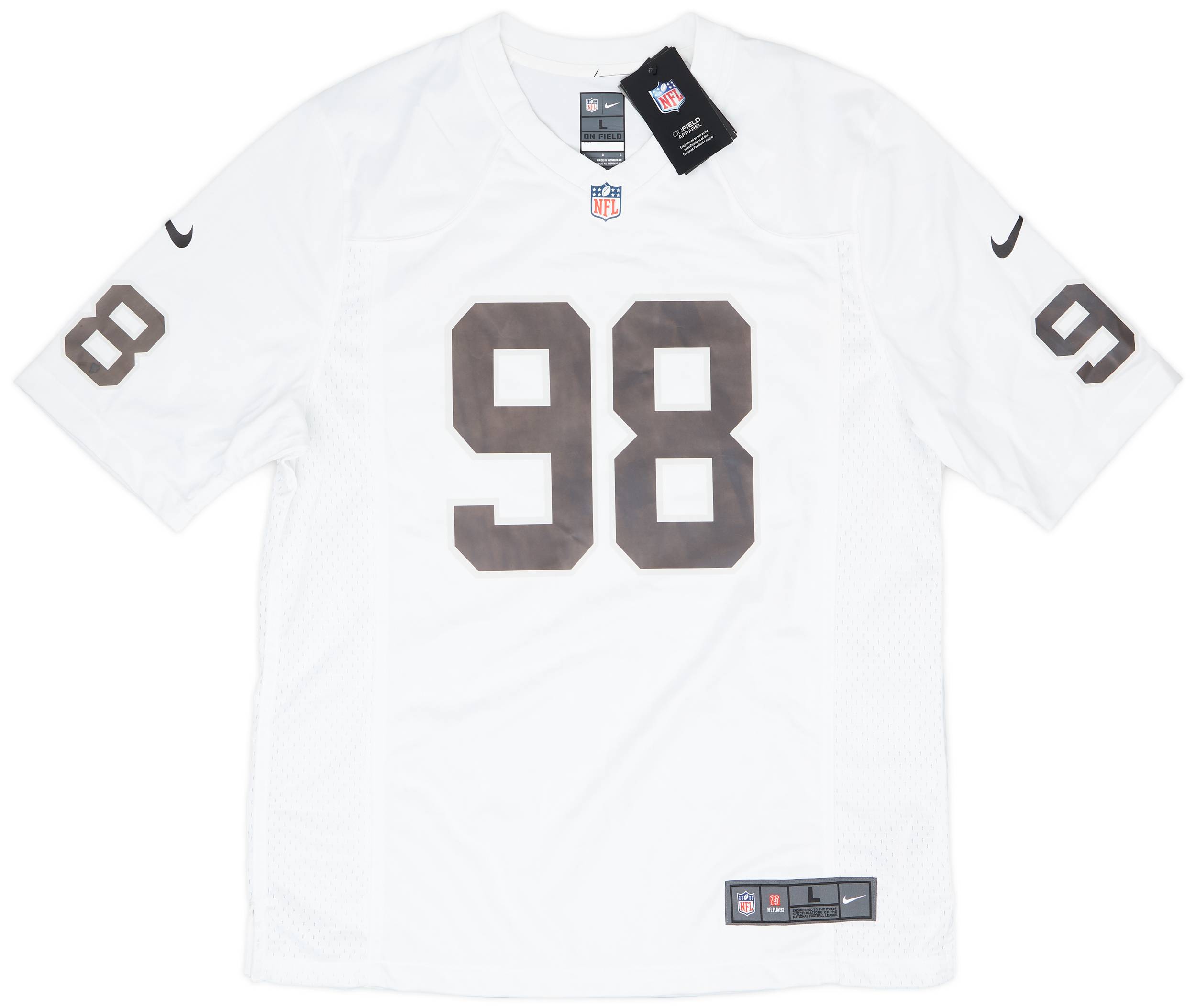 2020-24 Las Vegas Raiders Crosby #98 Nike Game Away Jersey (L)