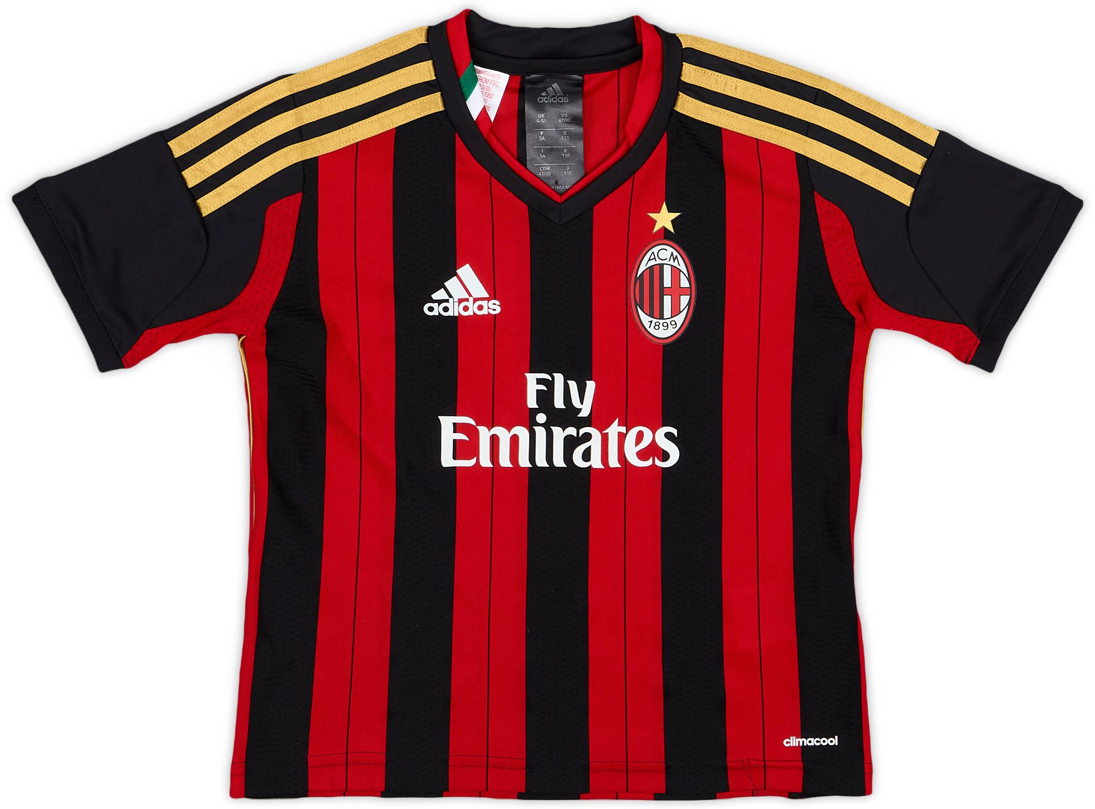 2013-14 AC Milan Home Shirt - 9/10 - (4-5 Years)
