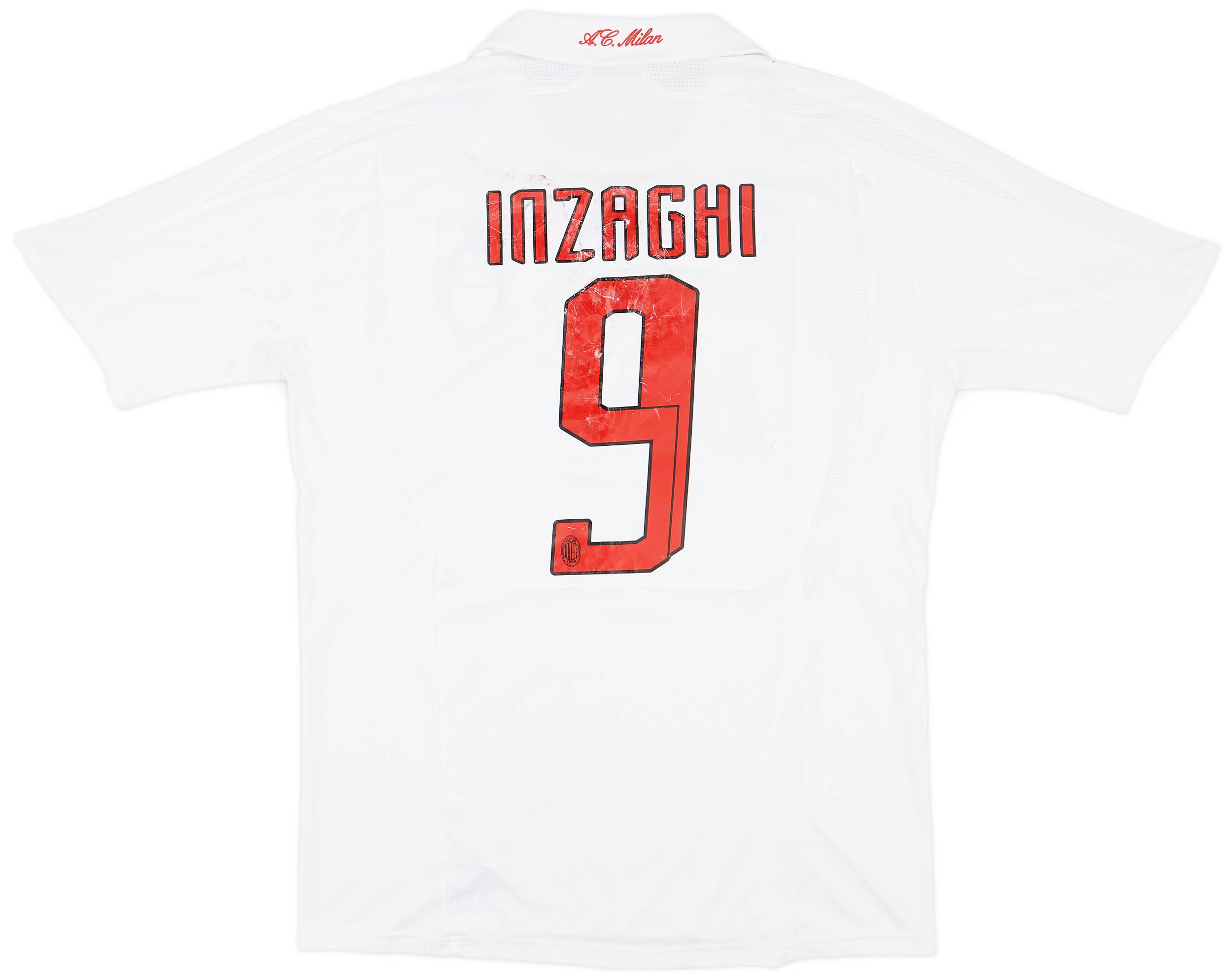 【ラッピング不可】 - #9 Inzaghi Shirt Away Milan AC 2007-08 4/10 (L) - ウェア
