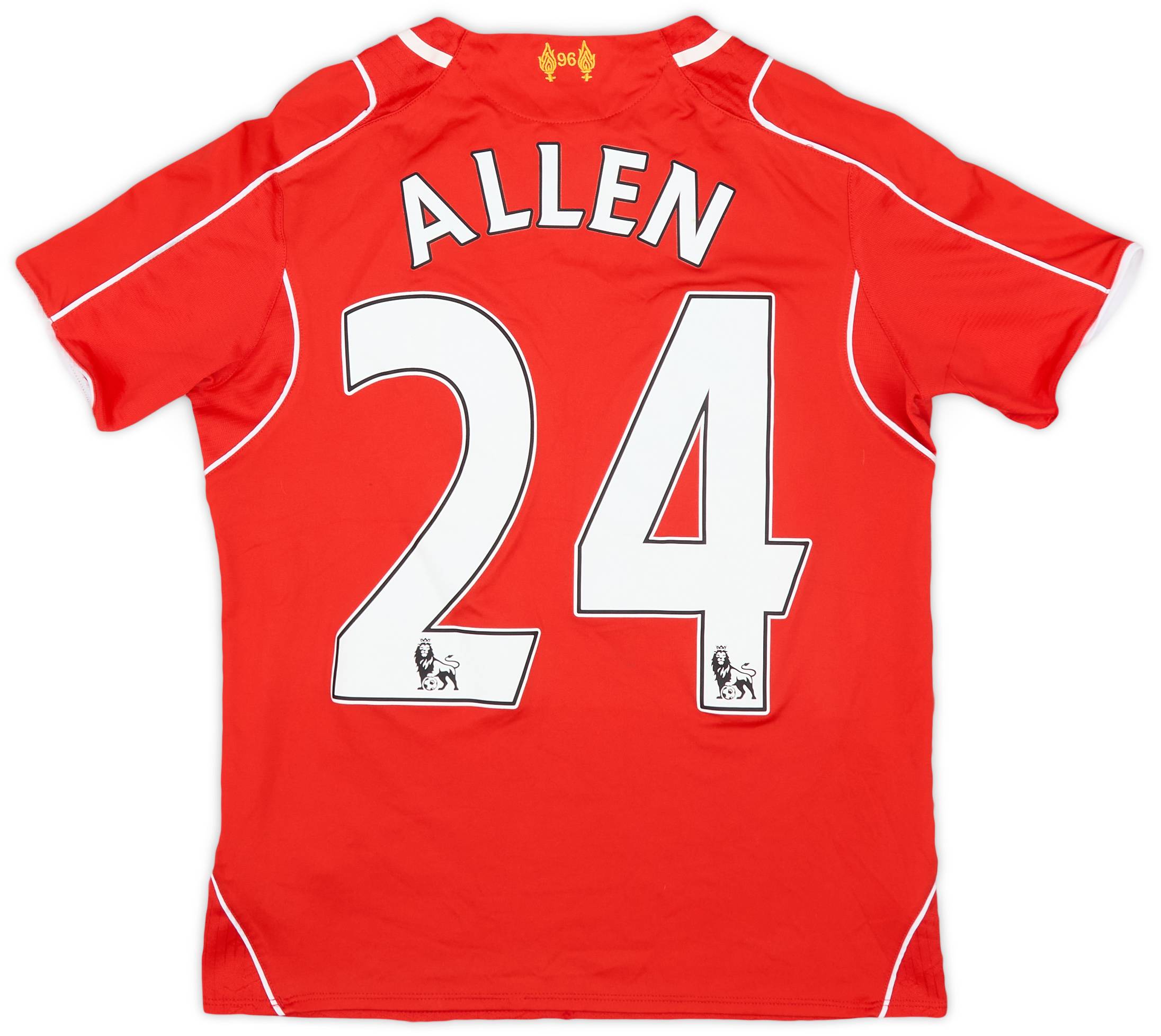 2014-15 Liverpool Home Shirt Allen #24 - 7/10 - (L.Boys)