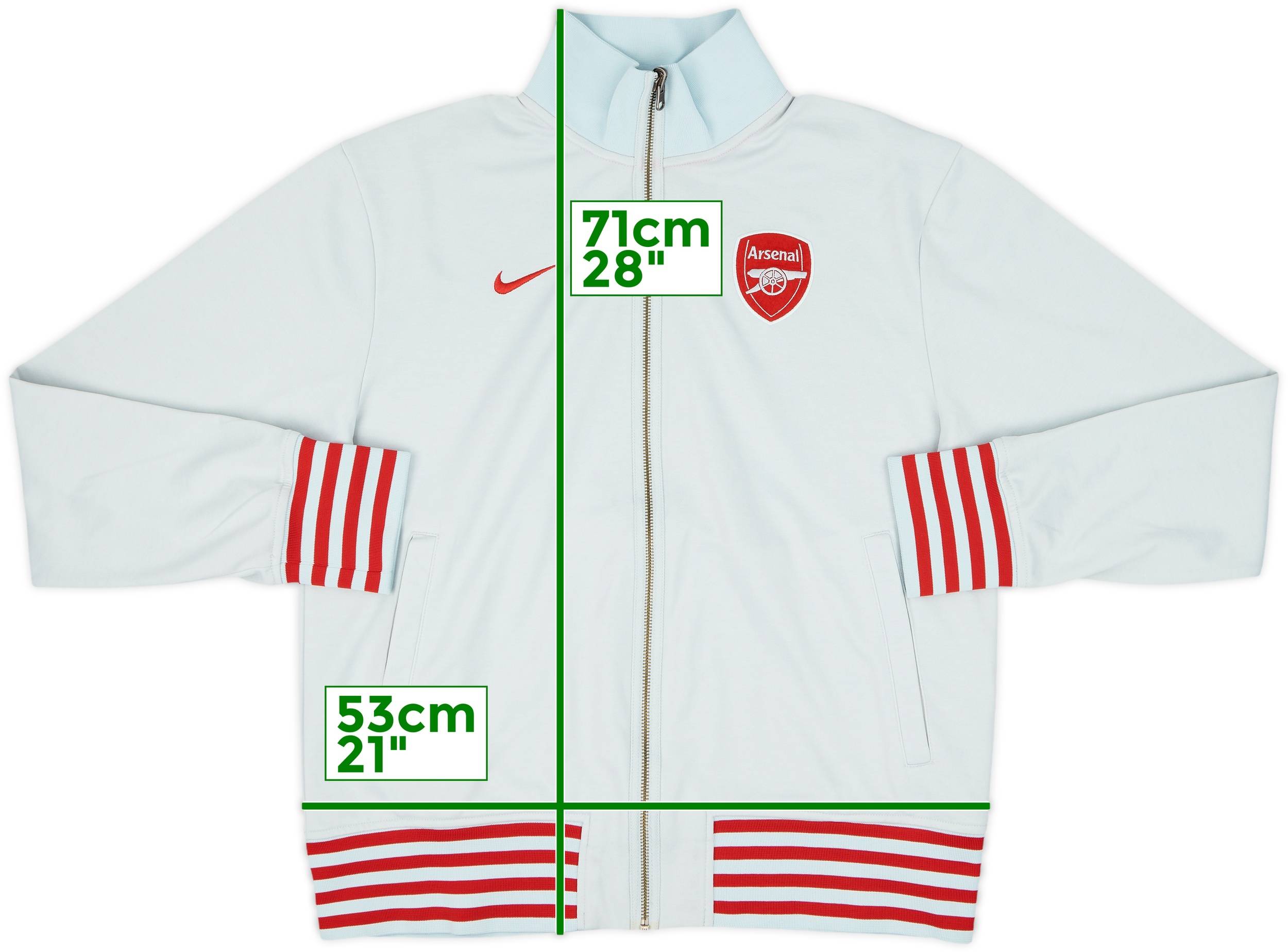 ウェア Nike Arsenal 2010-11 Arsenal Nike Track Jacket - 7/10 - (M)