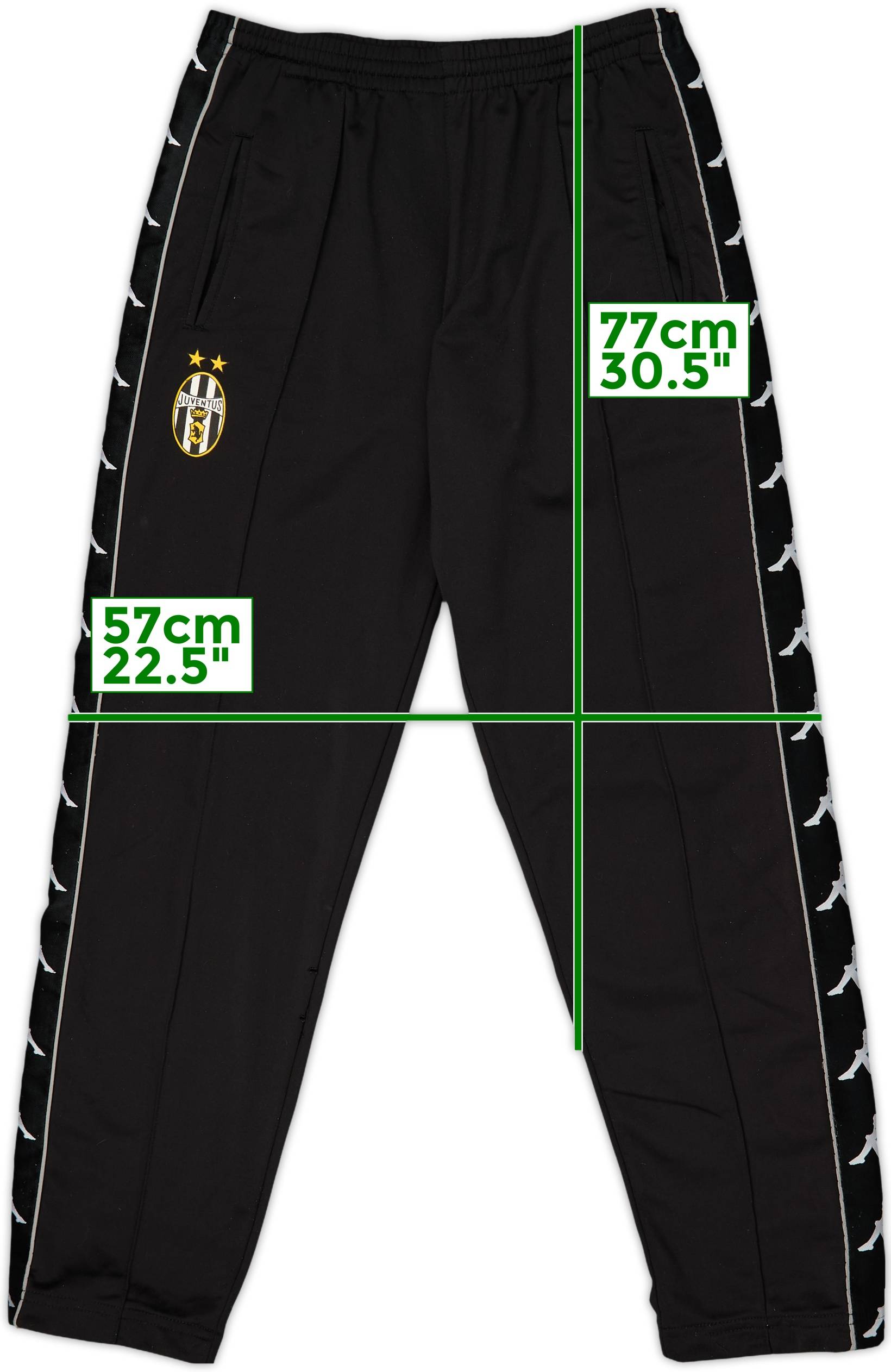 ※超希少90s Juventus FC × Kappa ロゴテープトラックパンツ 1998-00 Juventus Kappa Track Pants/Bottoms - 5/10 - (M)