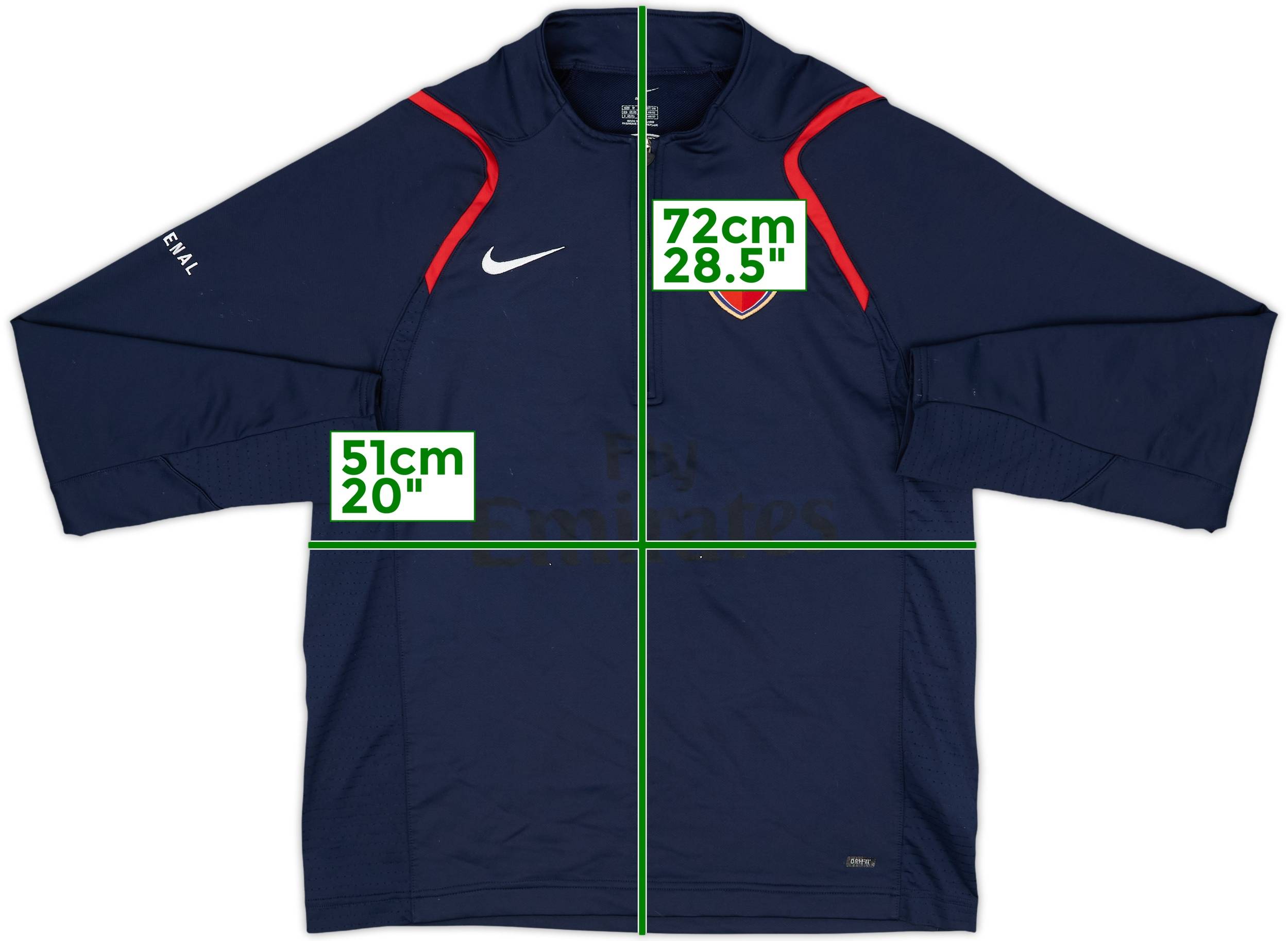 2006-07 Arsenal Nike 1/4 Zip Training Top - 5/10 - (XL)