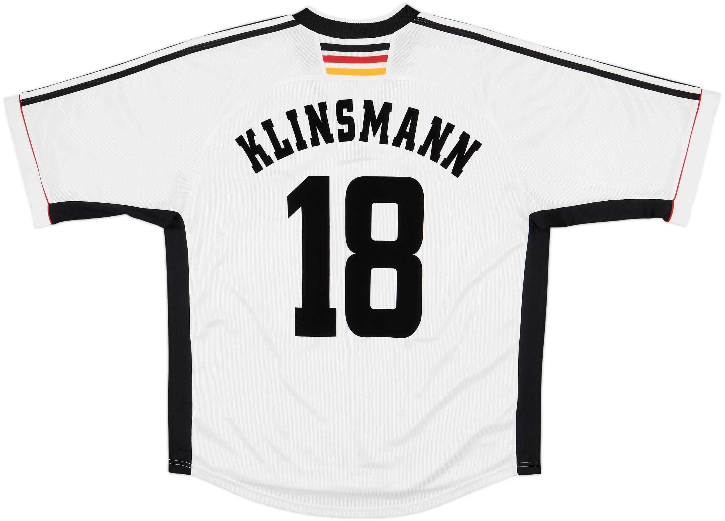 1998-00 Germany Home Shirt Klinsmann #18 - 8/10 - (XL)