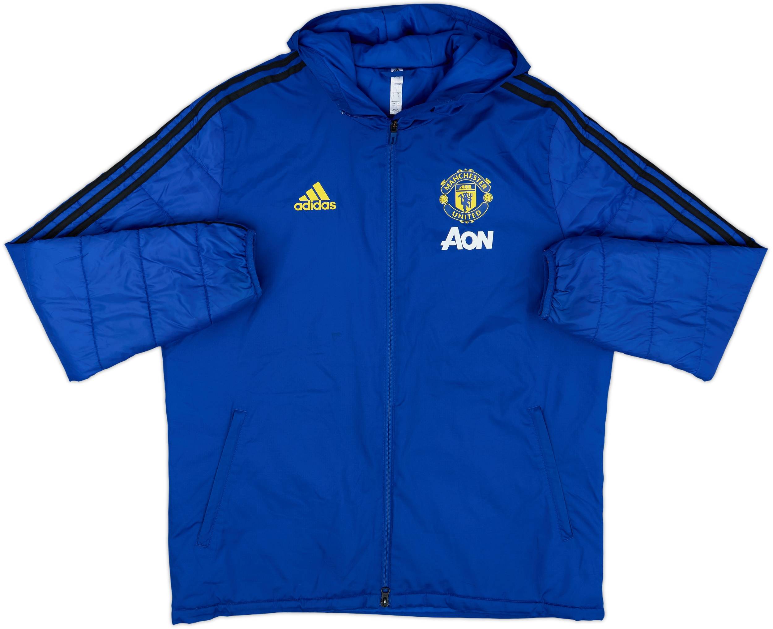 2019-20 Manchester United adidas Padded Bench Coat - 7/10 - (L)