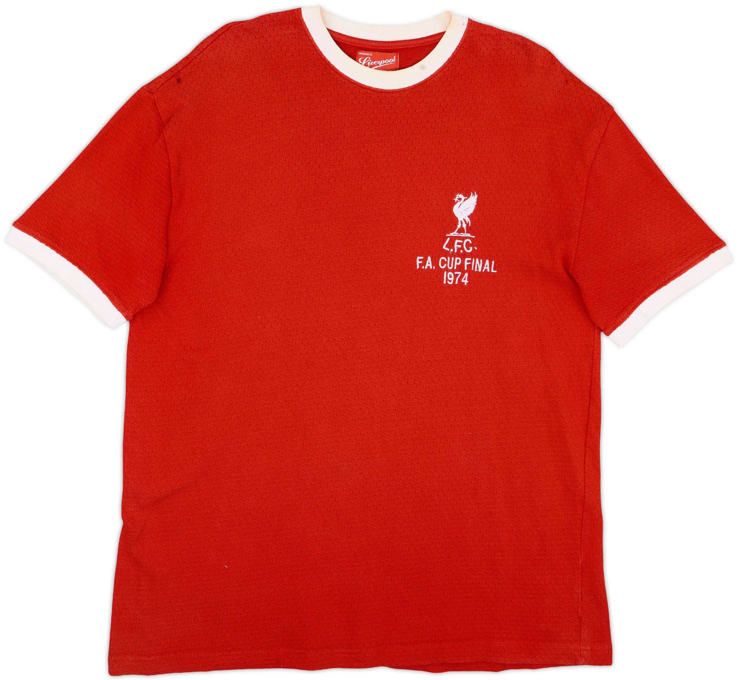 1974 Liverpool 'FA Cup Final' Retro Home Shirt - 6/10 - (L)