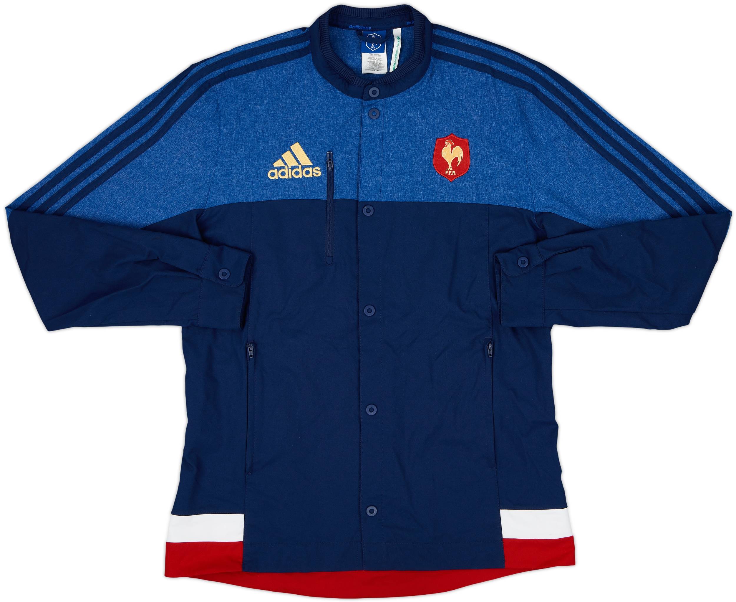 2014-15 France Rugby adidas Anthem Jacket - 9/10 - (M)