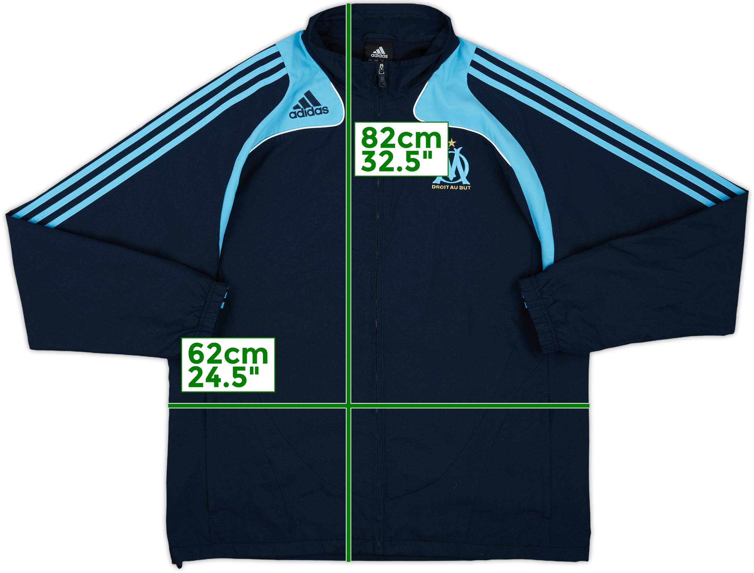 2008-09 Olympique Marseille adidas Track Jacket - 8/10 - (XL)