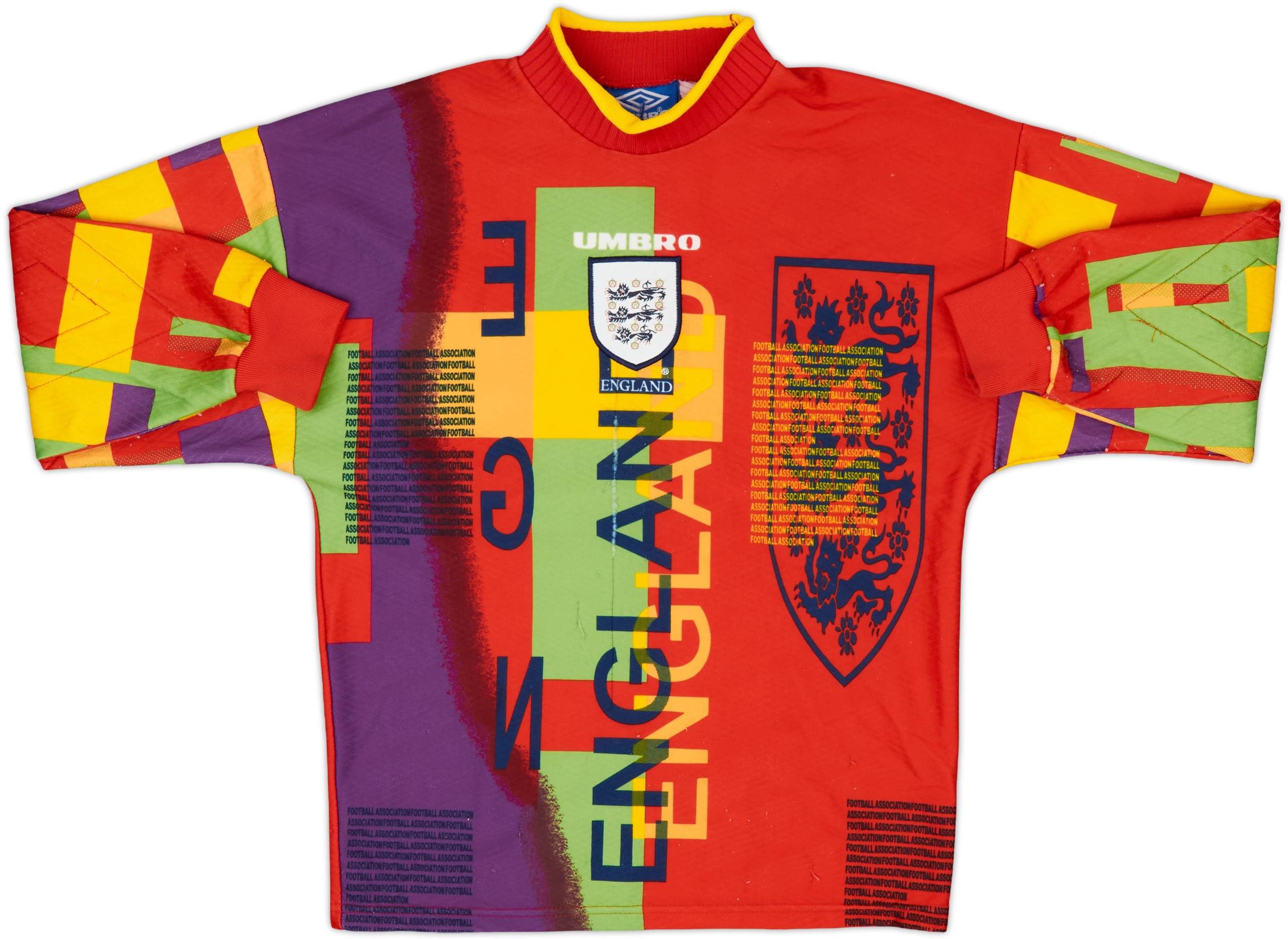 1995-96 England GK Shirt - 6/10 - (L.Boys)
