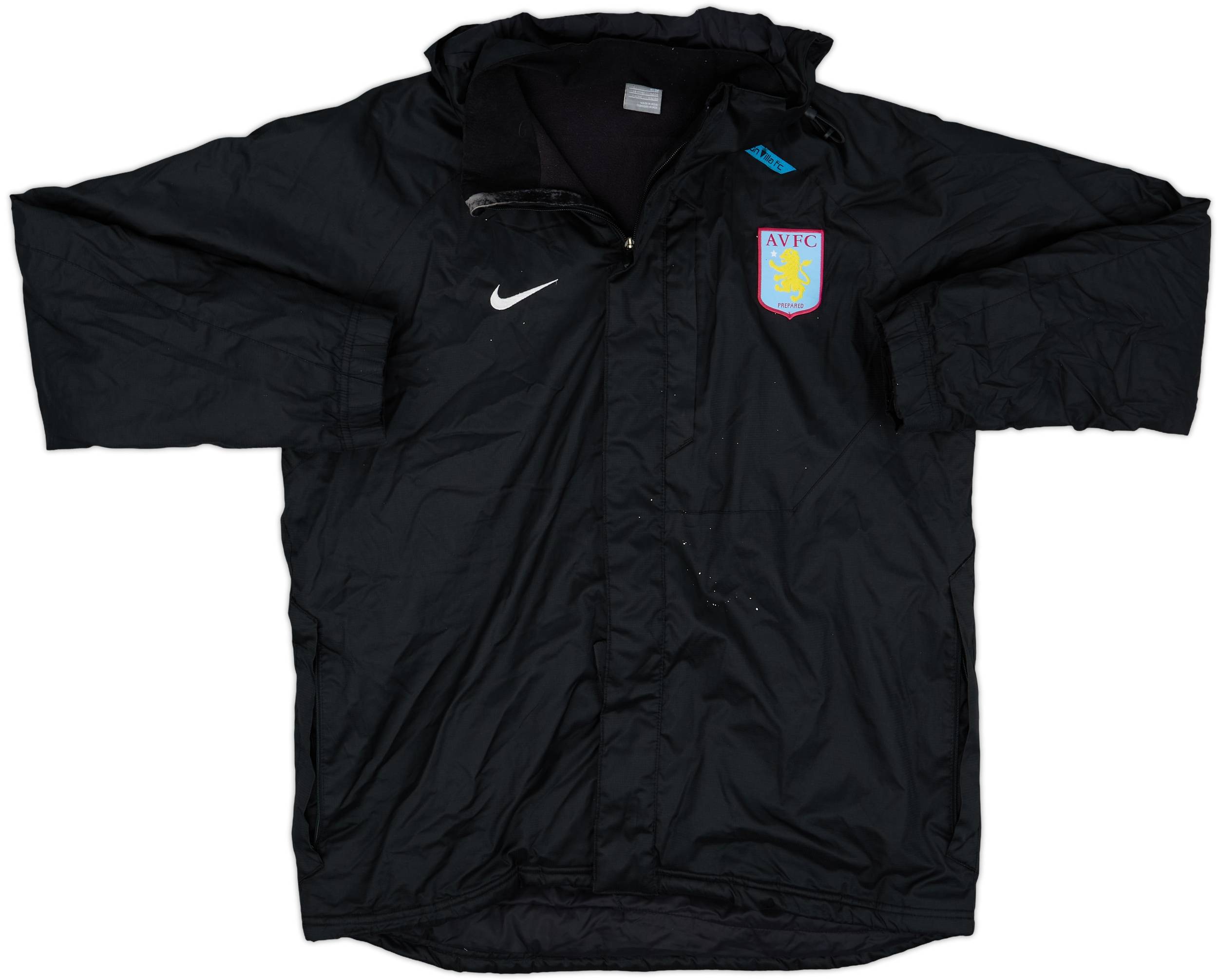 2007-08 Aston Villa Nike Hooded Rain Jacket - 8/10 - (L)