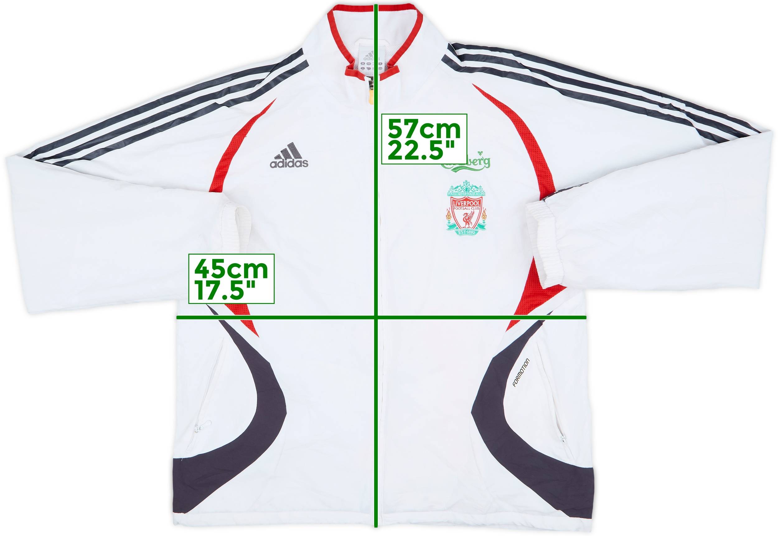 リバプールadidas Carlsberg 2006-07ルイスガルシア R66 2006-07 Liverpool adidas Track Jacket - 5/10 - (L/XL)