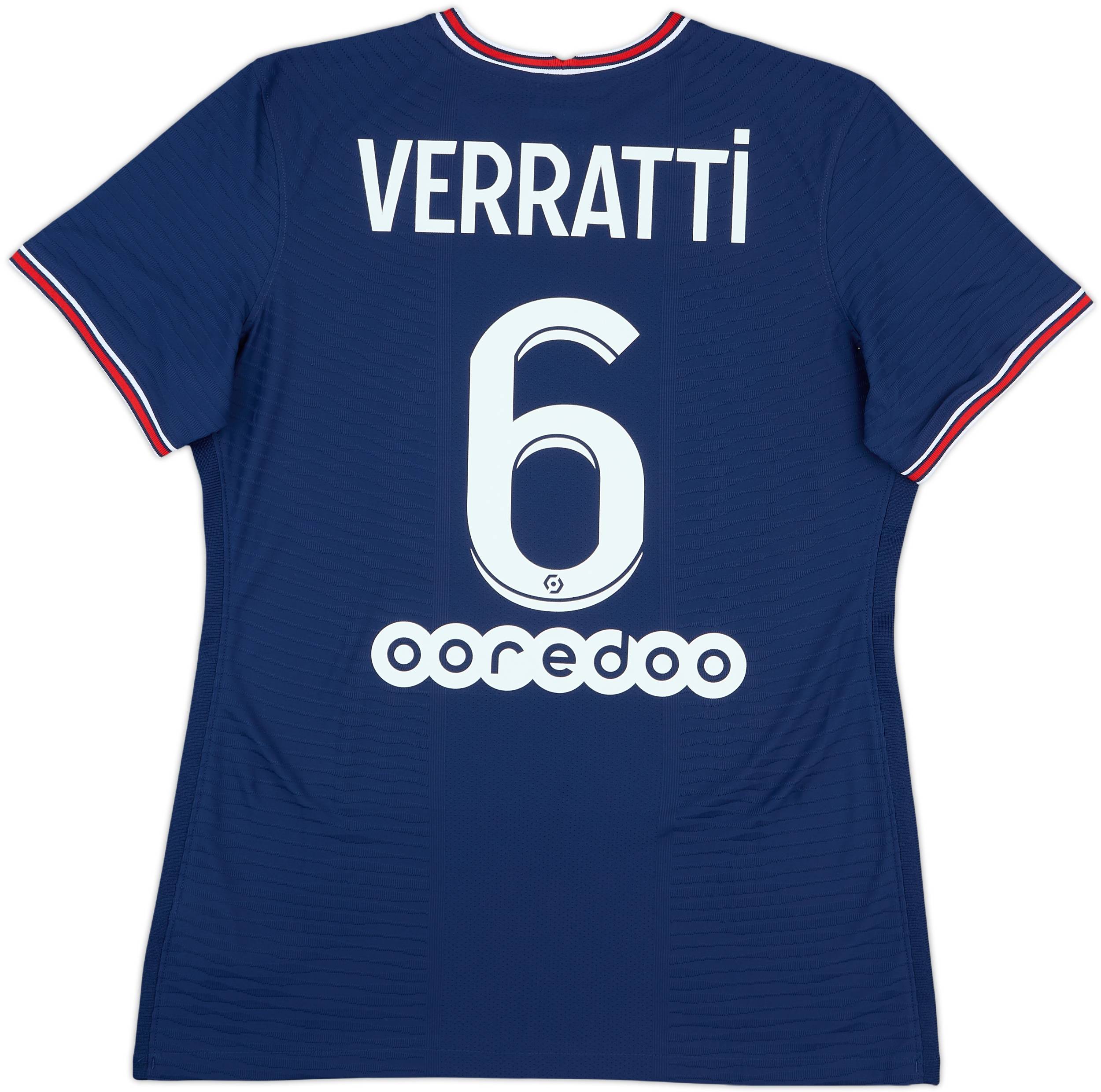 2021-22 Paris Saint-Germain Authentic Home Shirt Verratti #6 - 10/10 - (Women's L)