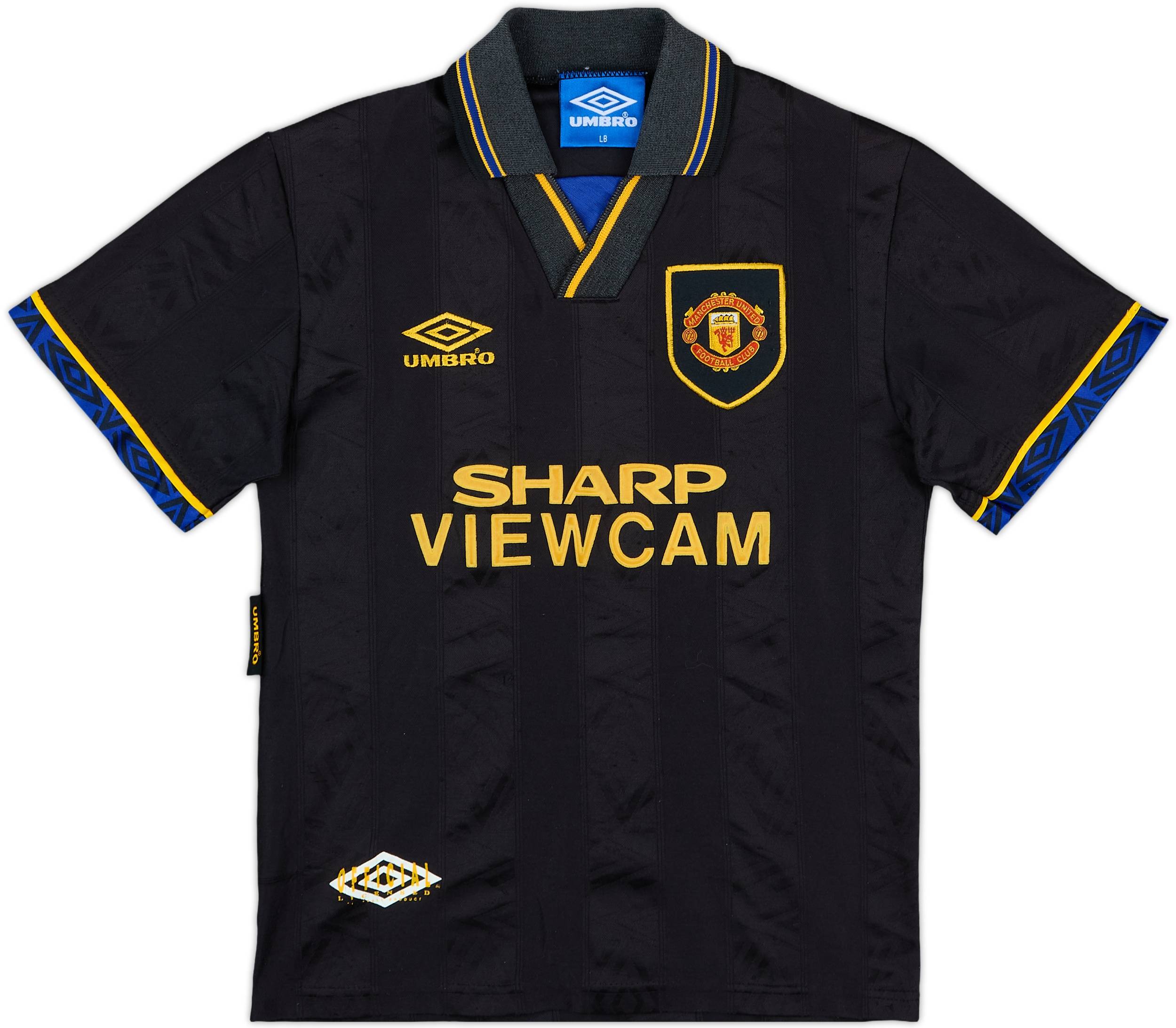 1993-95 Manchester United Away Shirt - 8/10 - (L.Boys)