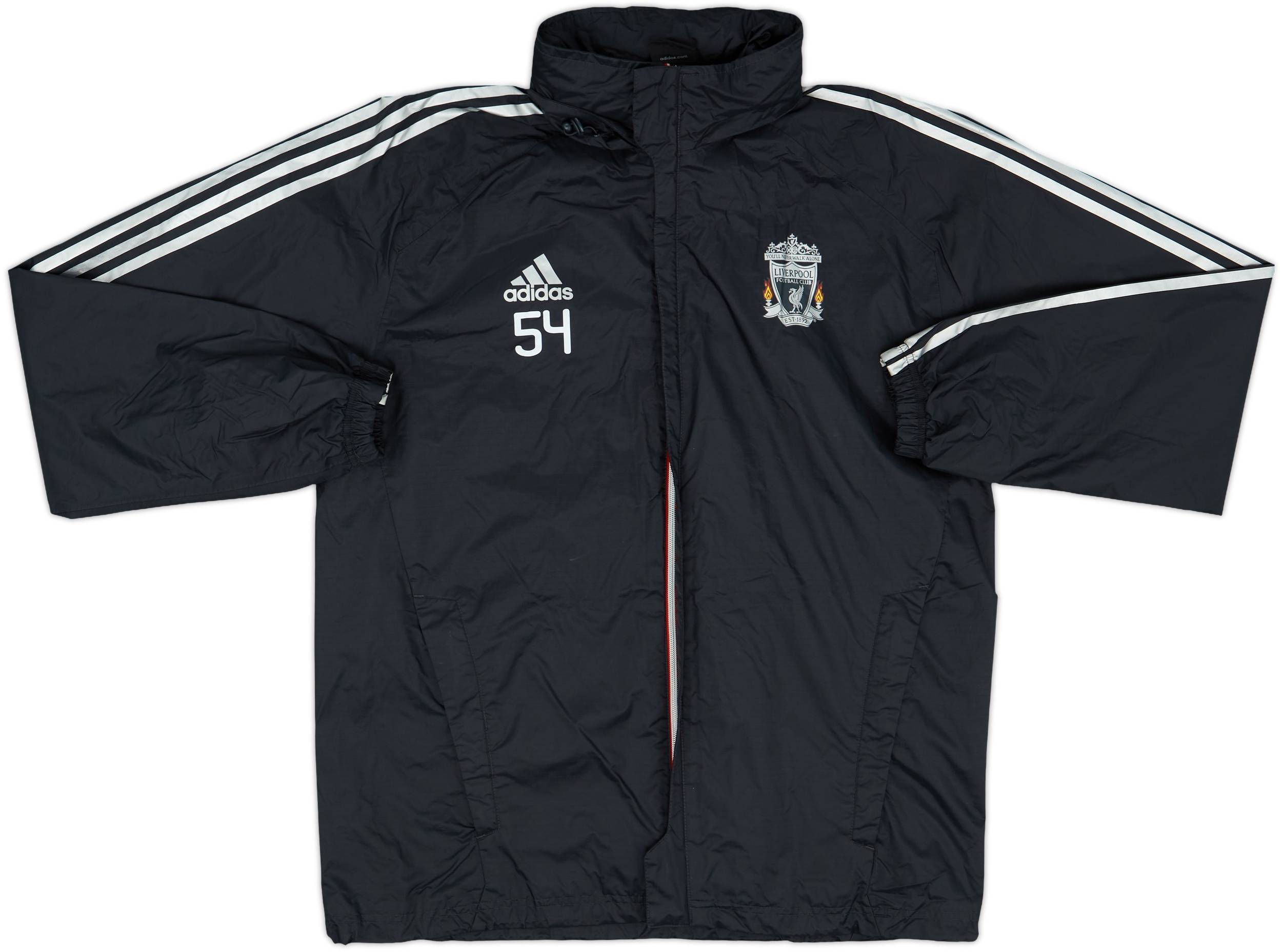 2011-12 Liverpool adidas Player Issue Hooded Rain Jacket #54 - 10/10 - (L/XL)