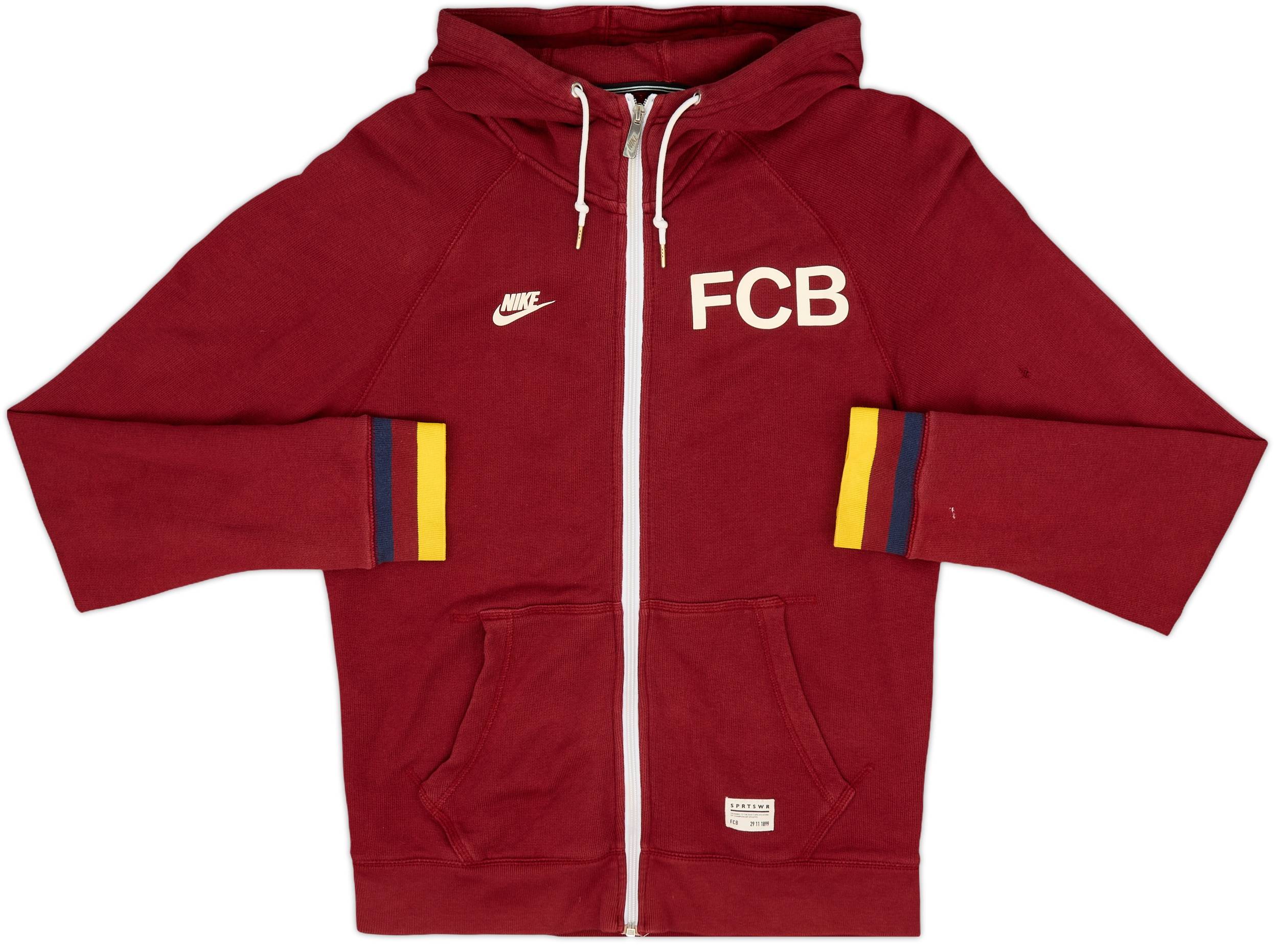 2013-14 Barcelona Nike Hooded Top - 8/10 - (S)