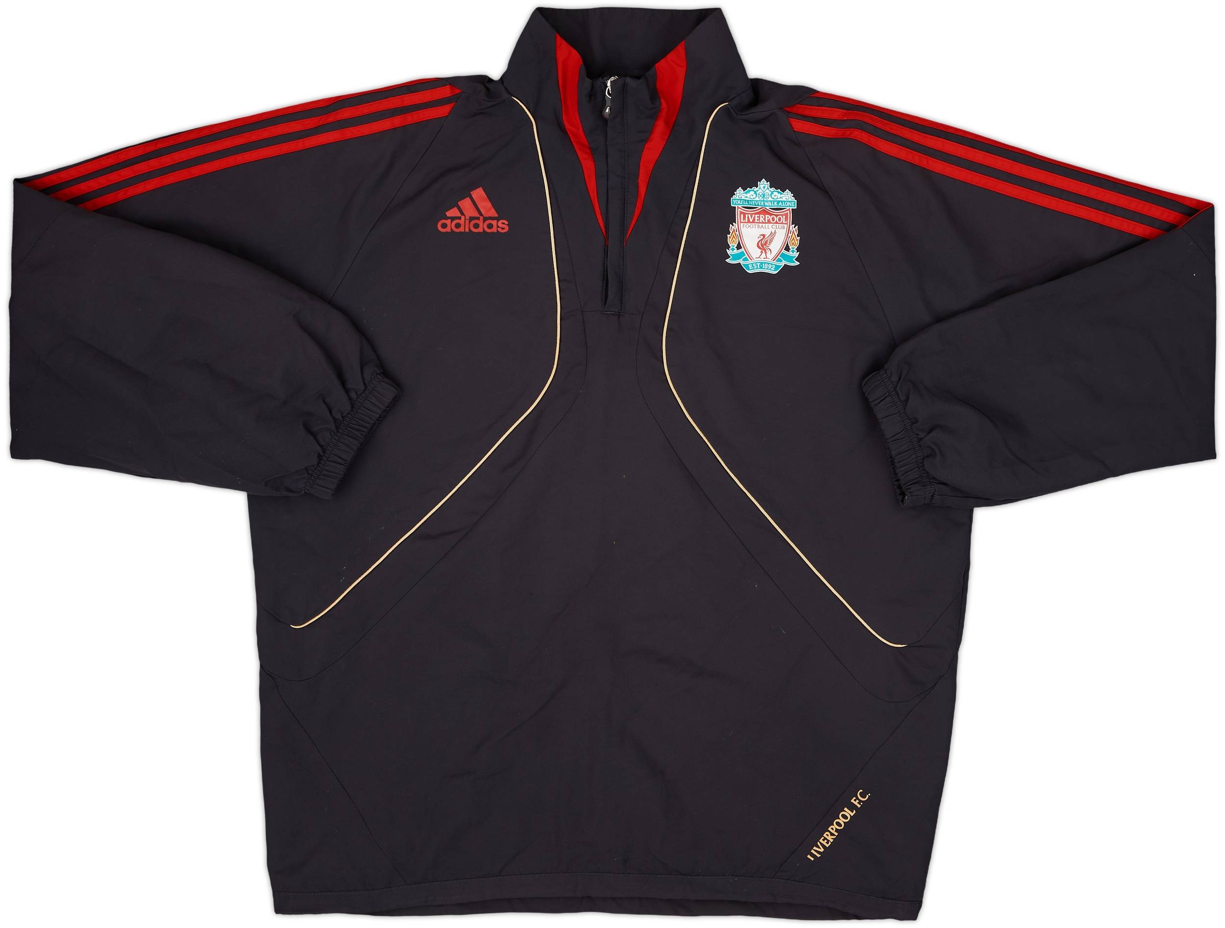 2009-10 Liverpool adidas 1/4 Zip Drill Top - 8/10 - (M/L)