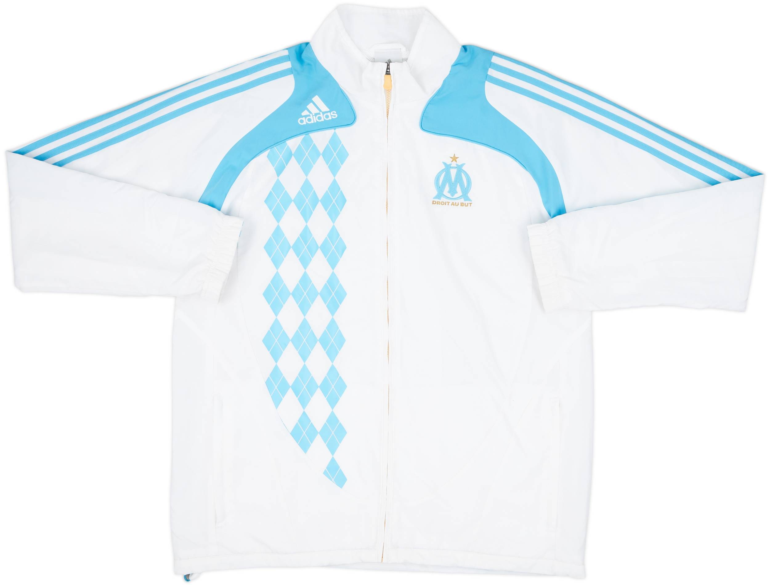 2008-09 Olympique Marseille adidas Track Jacket - 9/10 - (L)