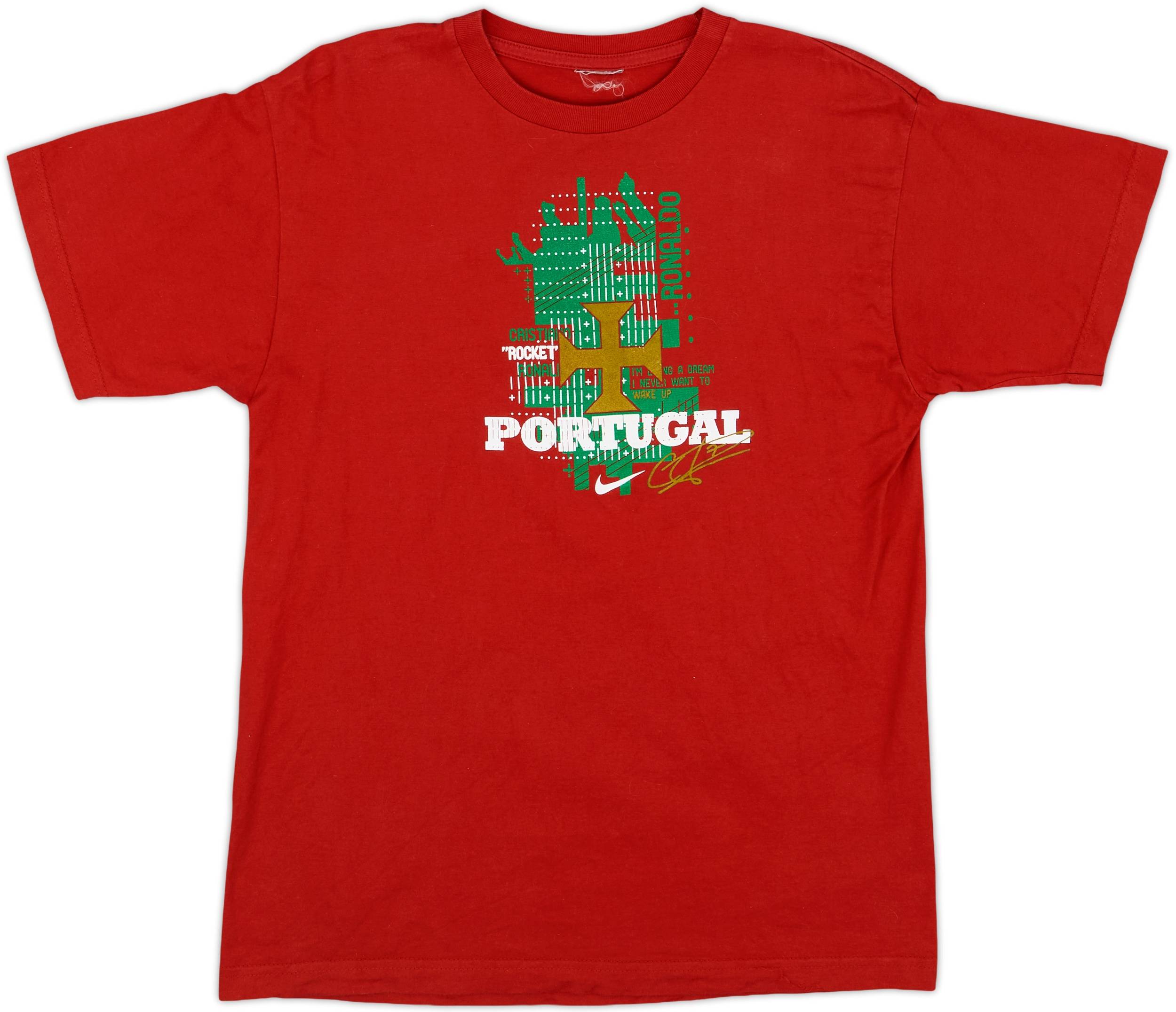 2012-13 Portugal Nike Graphic Tee Ronaldo #7 - 8/10 - (S)