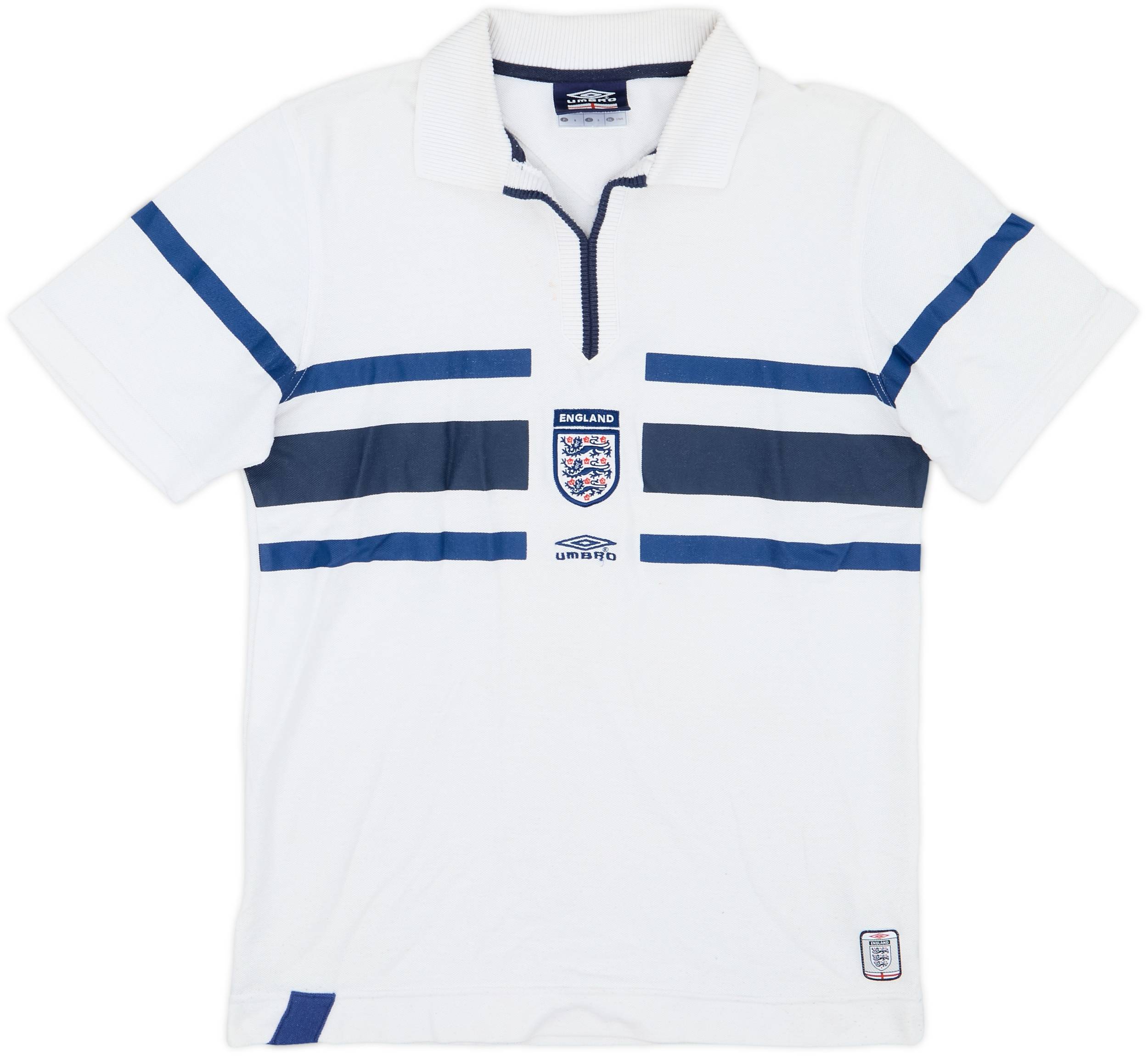 2000-01 England Umbro Polo Shirt - 6/10 - (S)