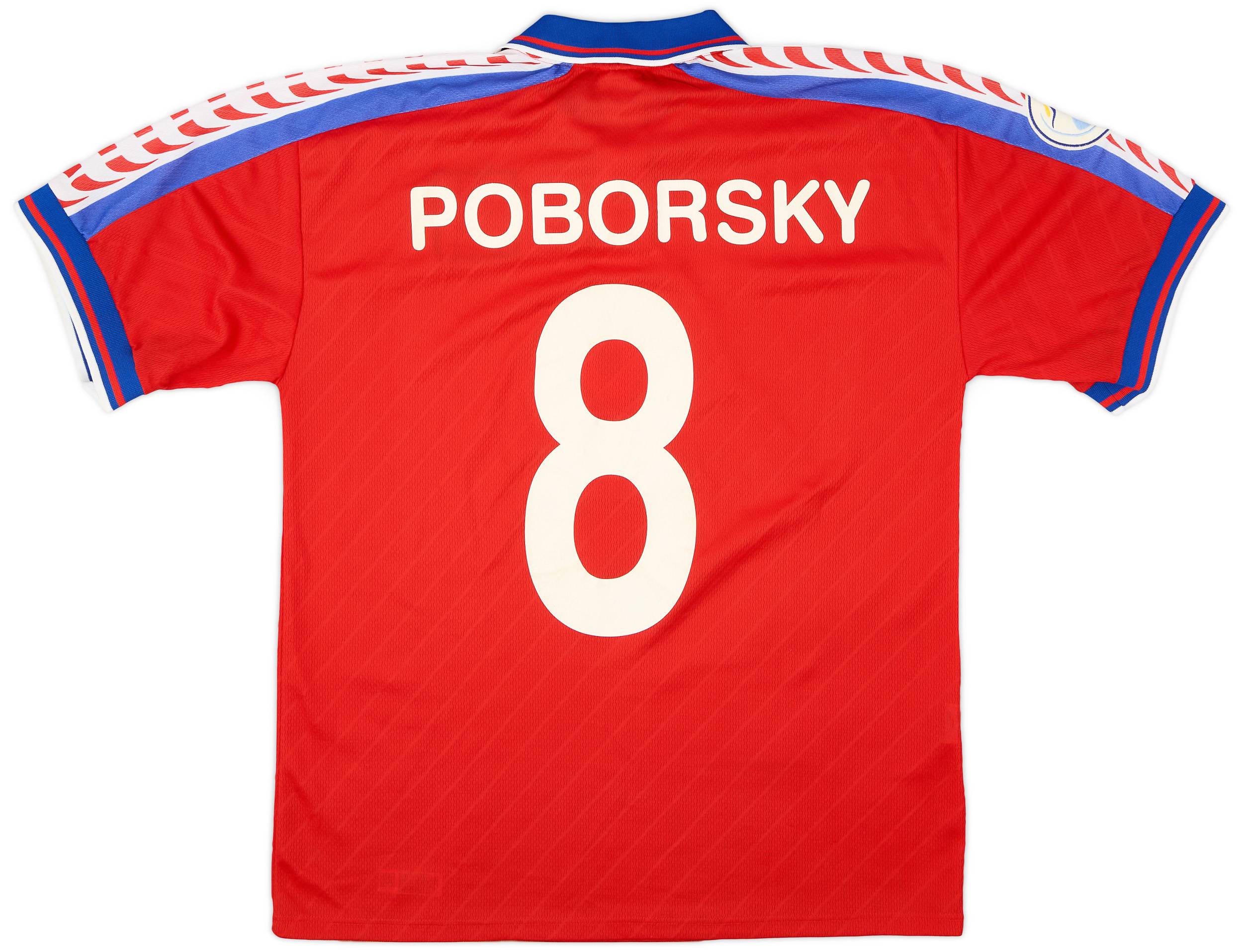 1996-98 Czech Republic Home Shirt Poborsky #8 - 8/10 - (L)