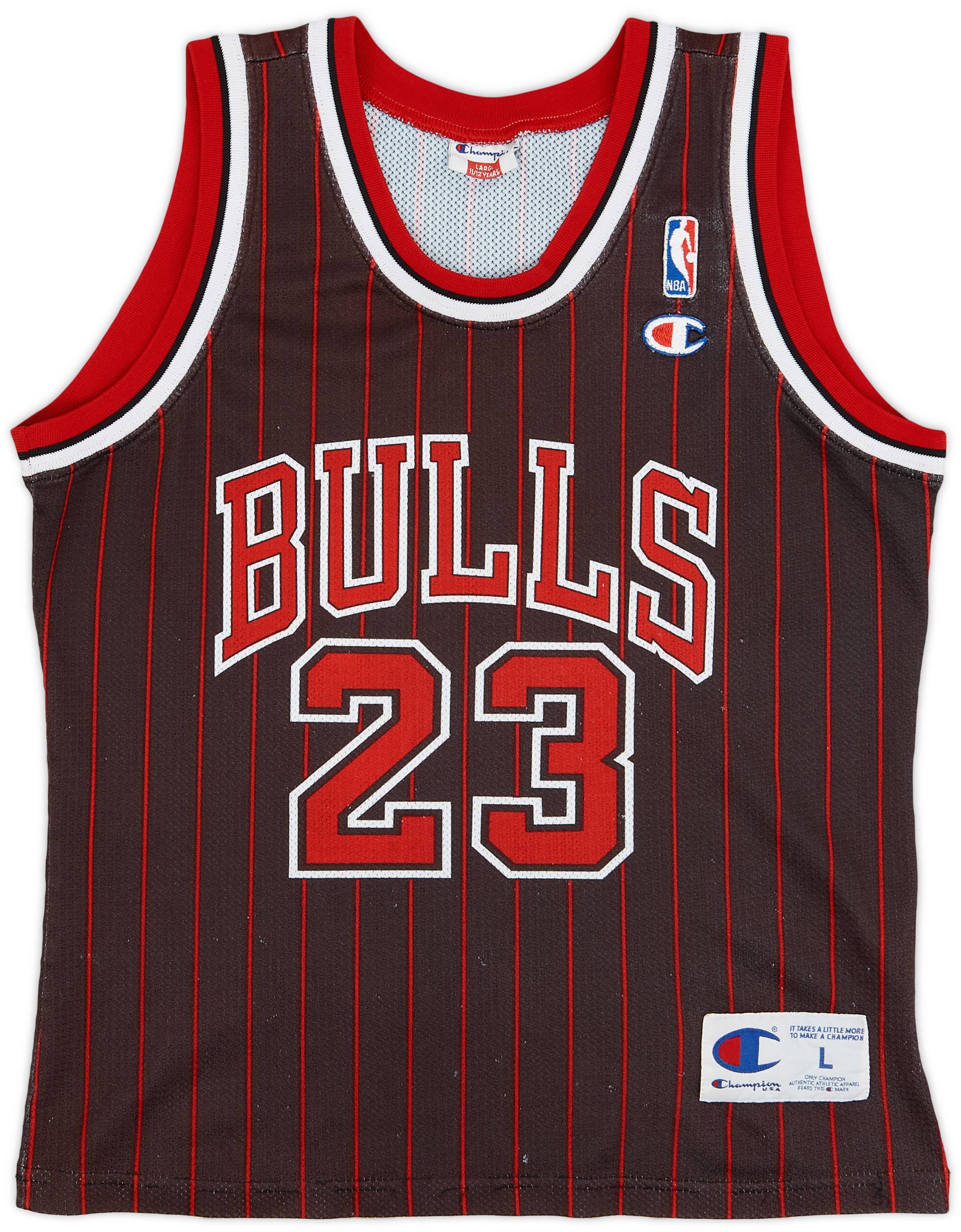 1995-97 Chicago Bulls Jordan #23 Champion Alternate Jersey - 6/10 - (L.Boys)