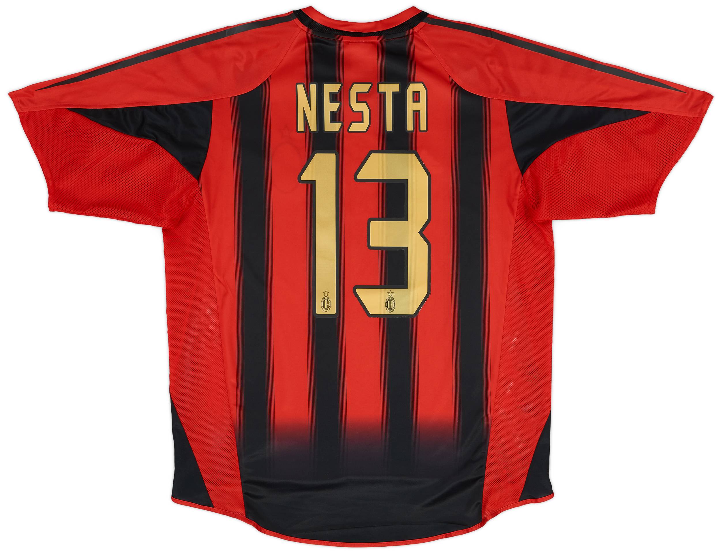 2004-05 AC Milan Home Shirt Nesta #13 - 8/10 - (L)