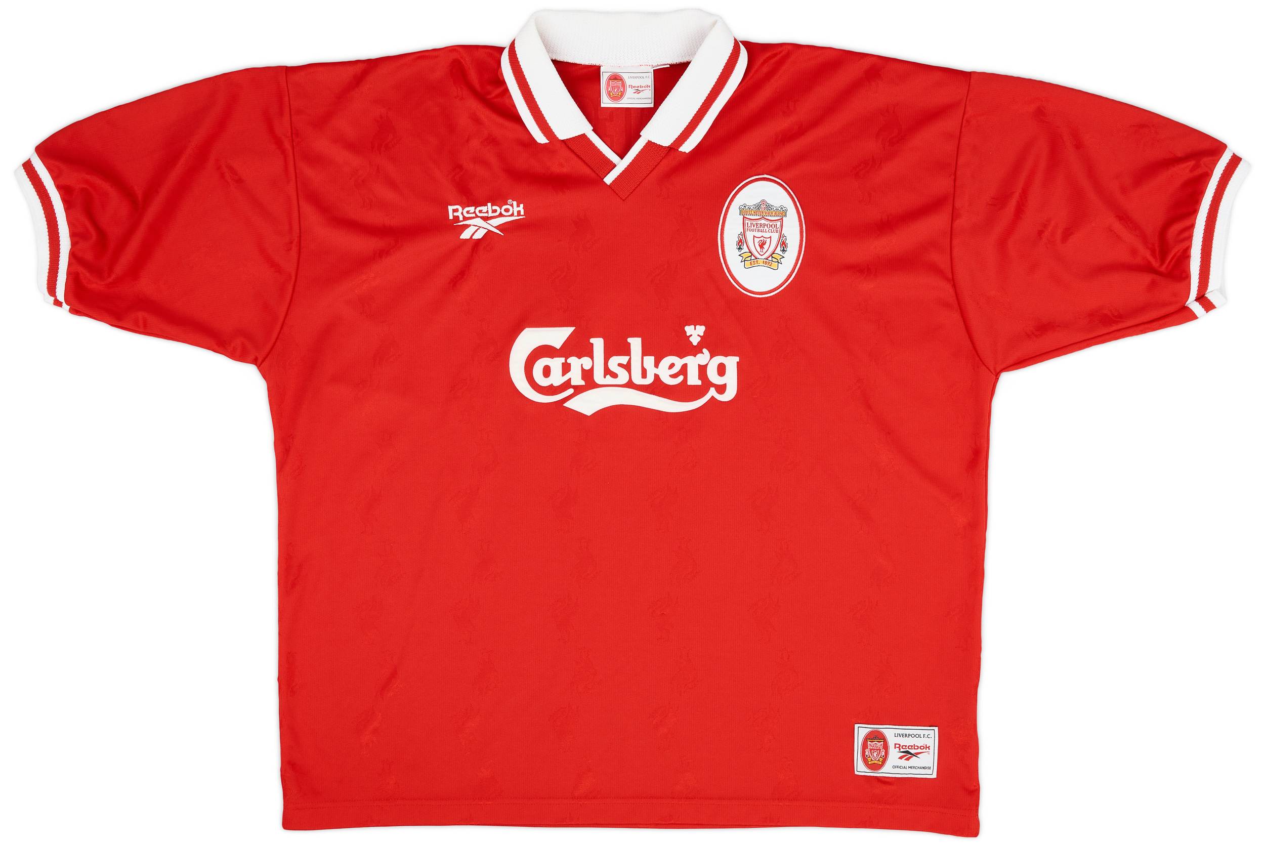1996-98 Liverpool Home Shirt Jones #2 - 9/10 - (XXL)