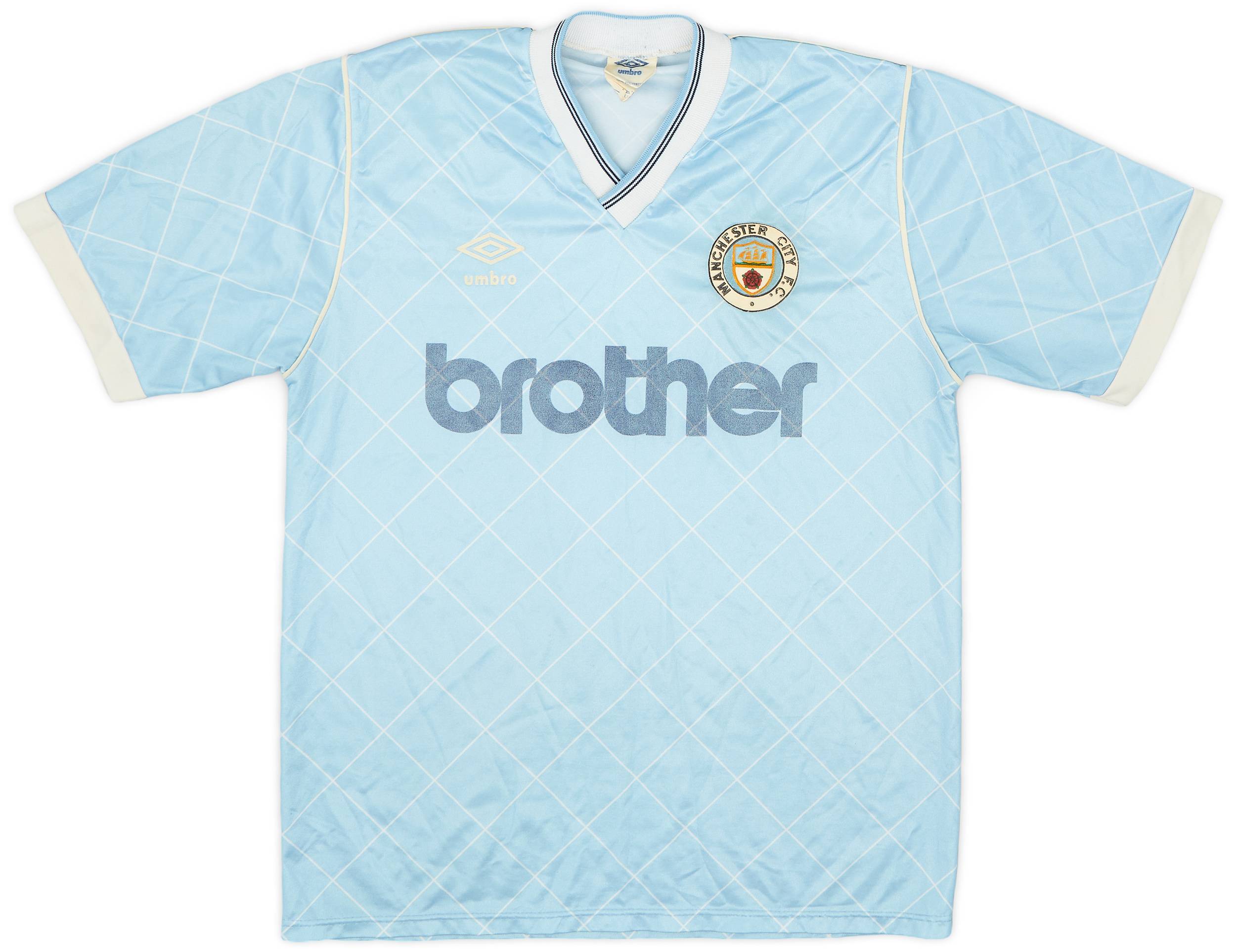 1987-89 Manchester City Home Shirt - 7/10 - (S)