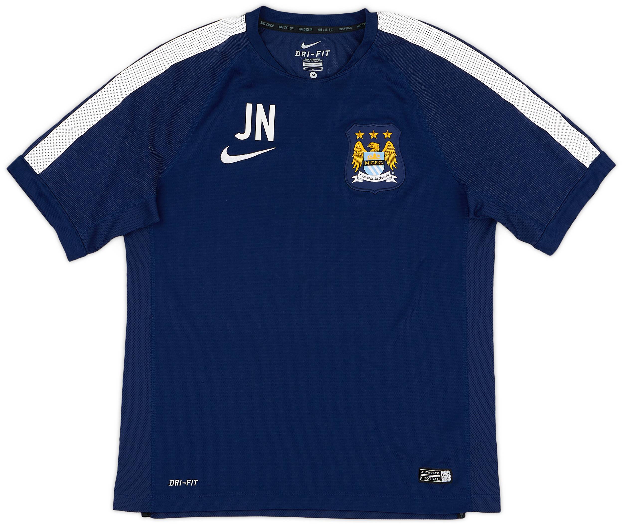 2014-15 Manchester City Nike Staff Issue Training Shirt 'JN' - 9/10 - (M)