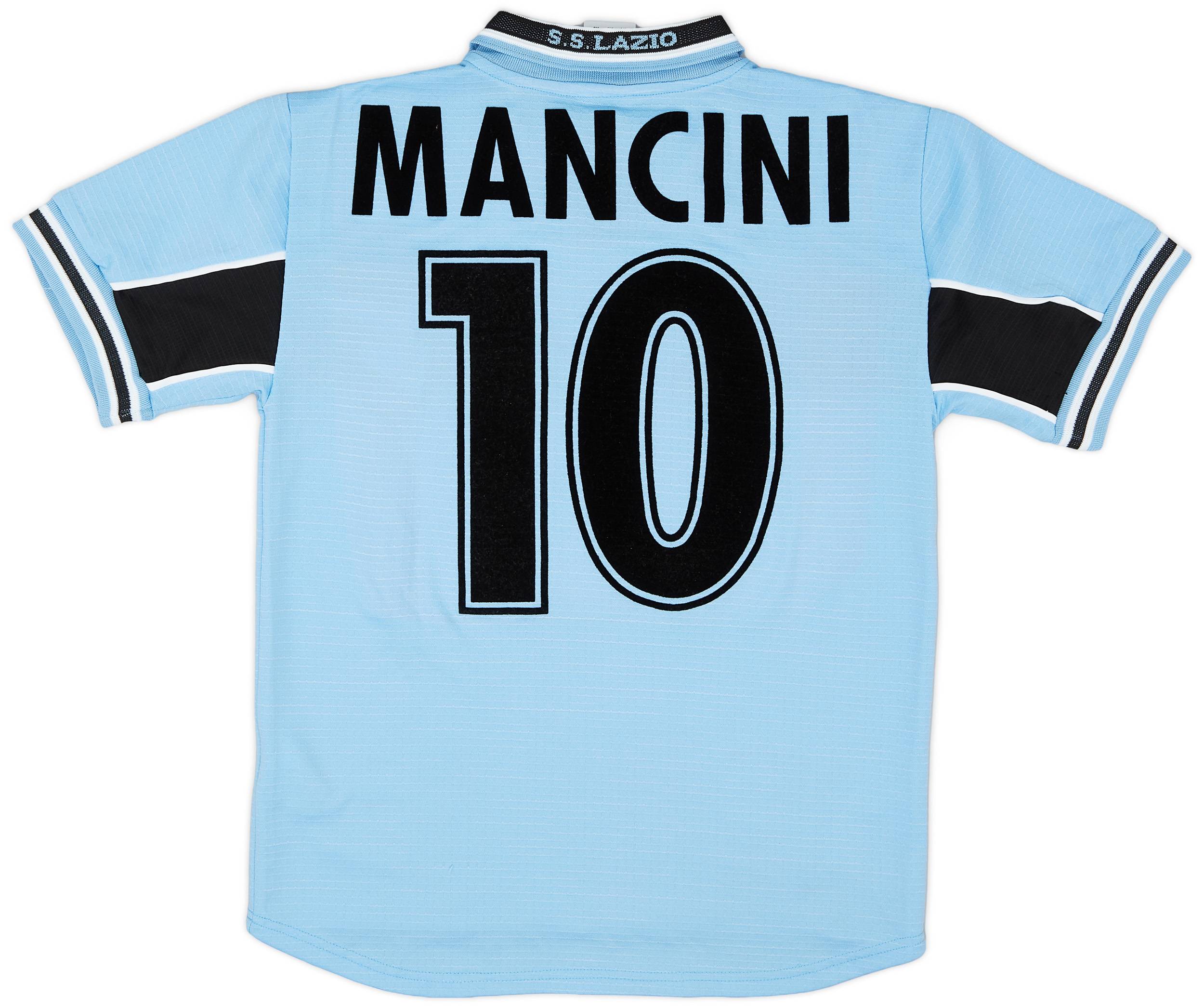 定番のお歳暮＆冬ギフト 1998-00 Lazio Home Shirt Mancini #10 - 8/10 - (XS) 応援グッズ