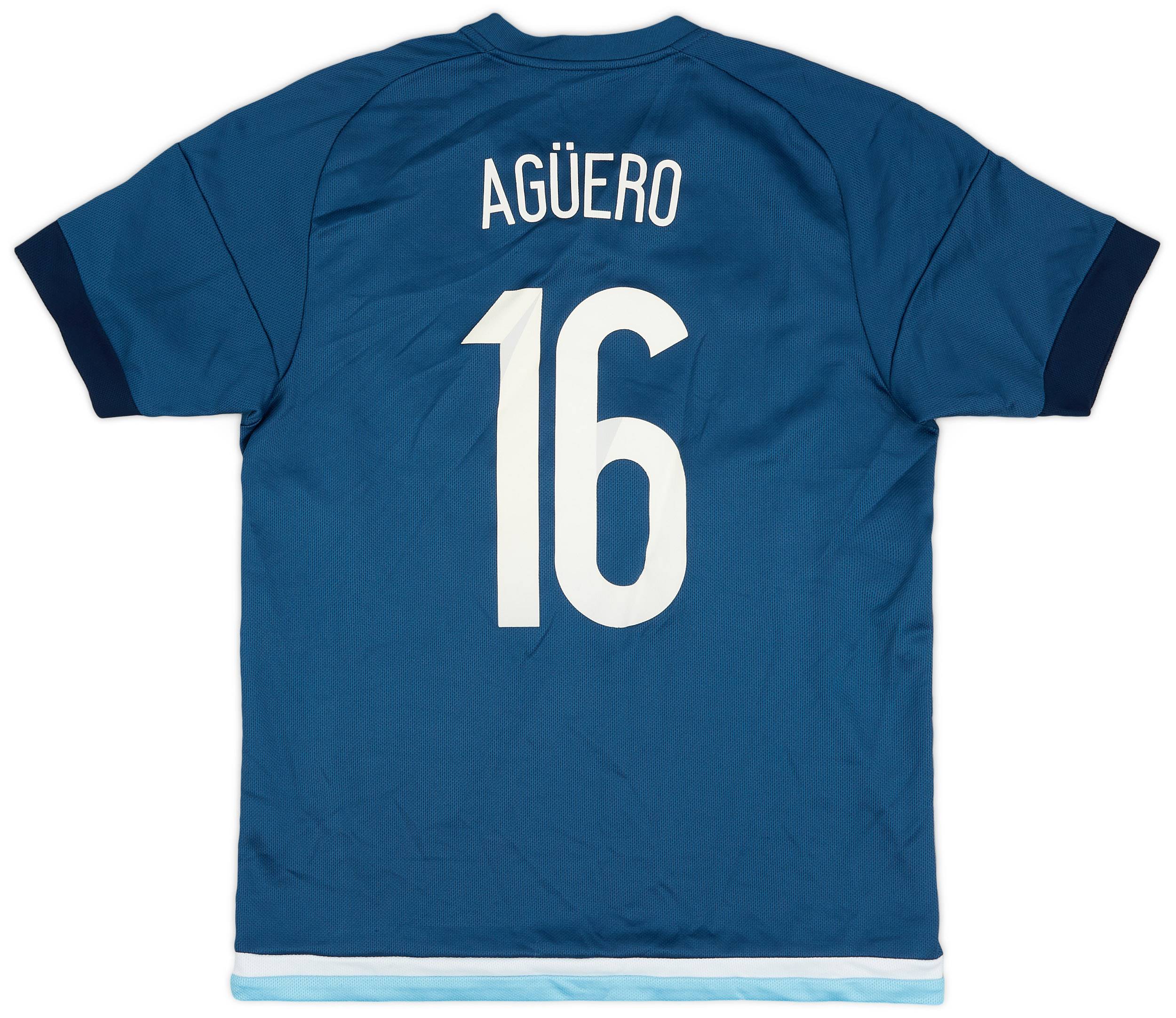 2015 16 Argentina Away Shirt Aguero 16 9 10 M