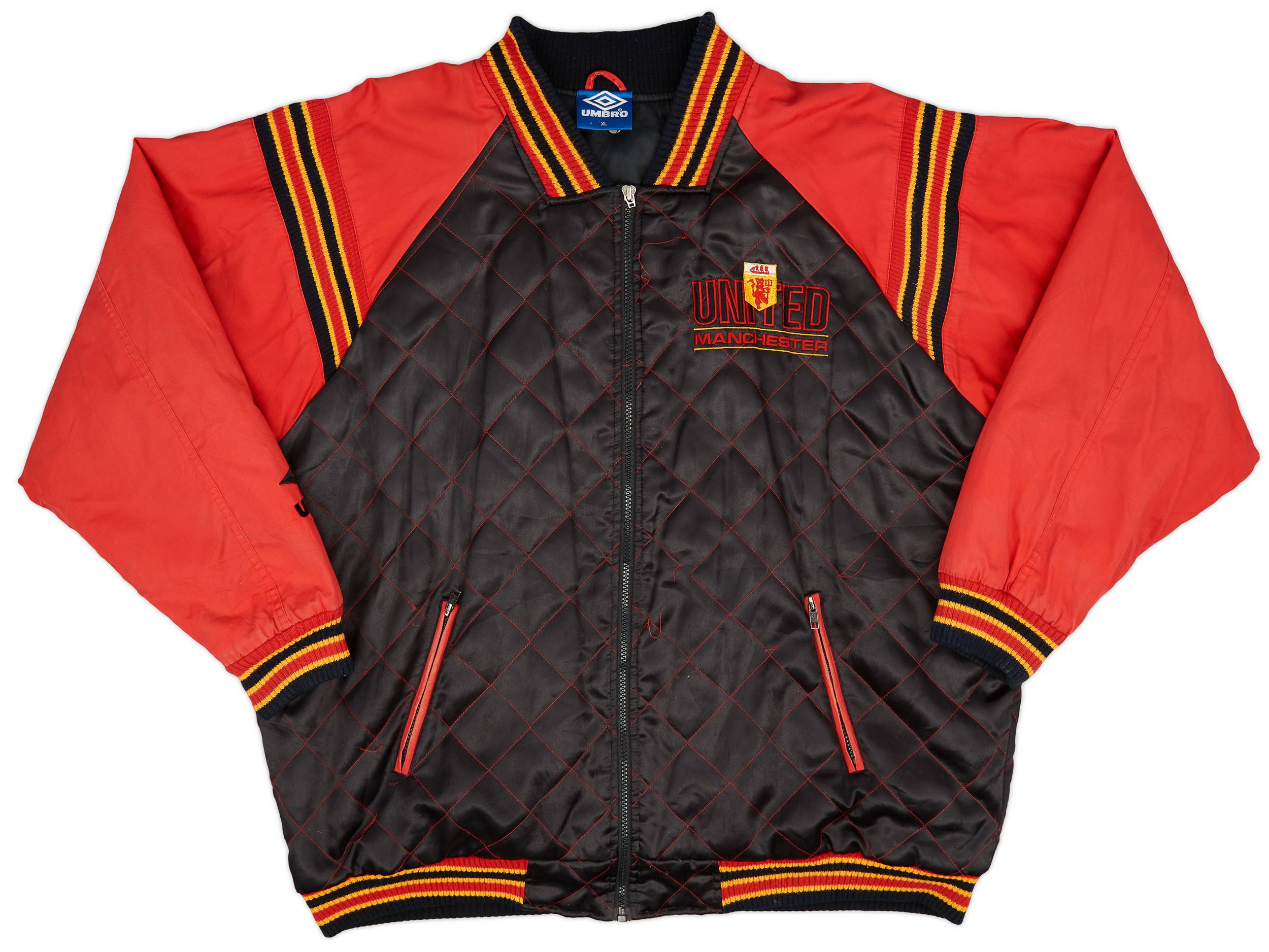 1992 93 Manchester United Umbro Padded Bomber Jacket 9 10 XL
