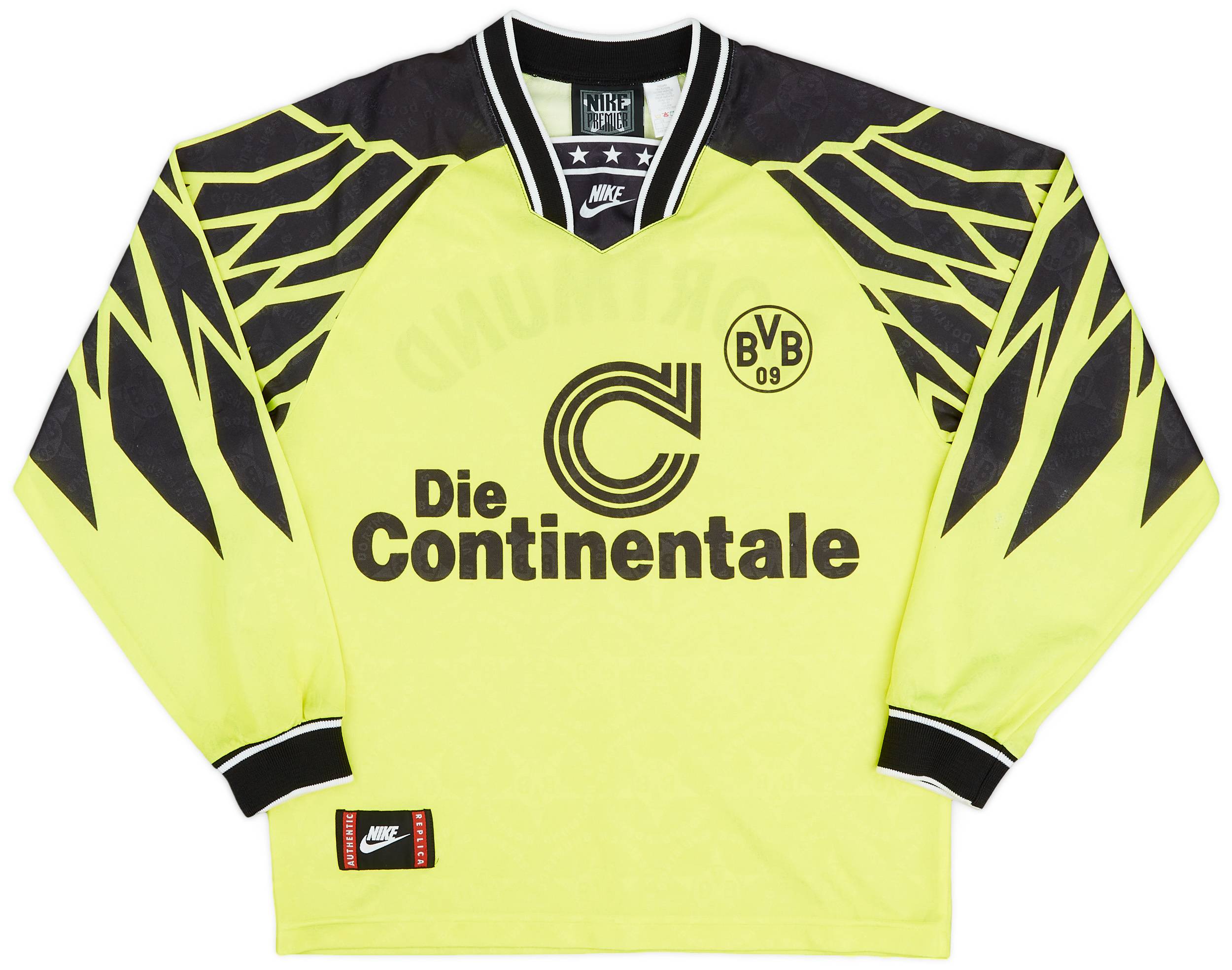 おすすめ Home Dortmund Borussia 1994-95 L/S (S) - 8/10 - Shirt ウェア