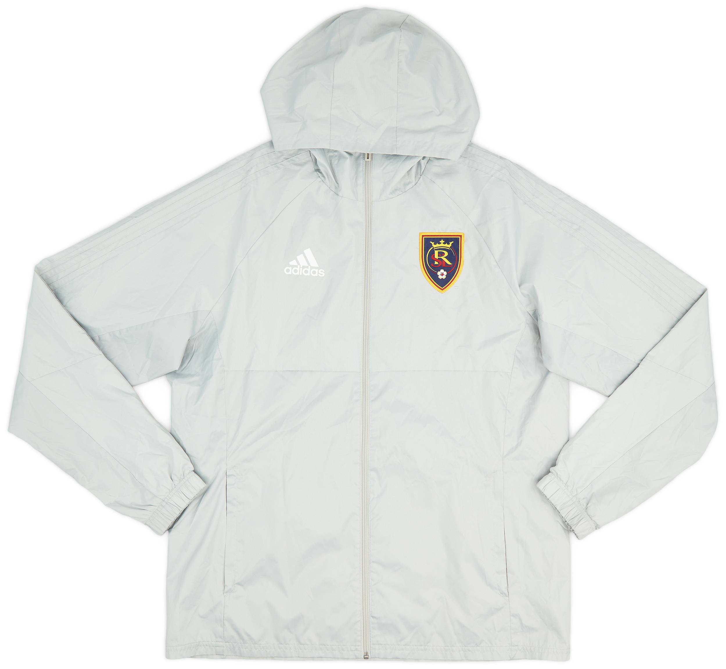 2016 Real Salt Lake adidas Hooded Rain Jacket 9 10 L