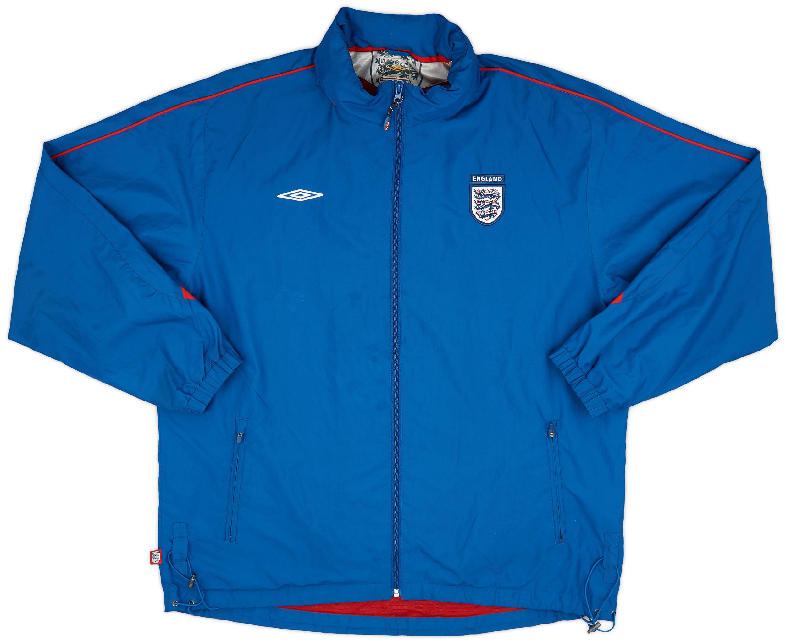 2004-05 England Umbro Hooded Track Jacket - 7/10 - (XL)