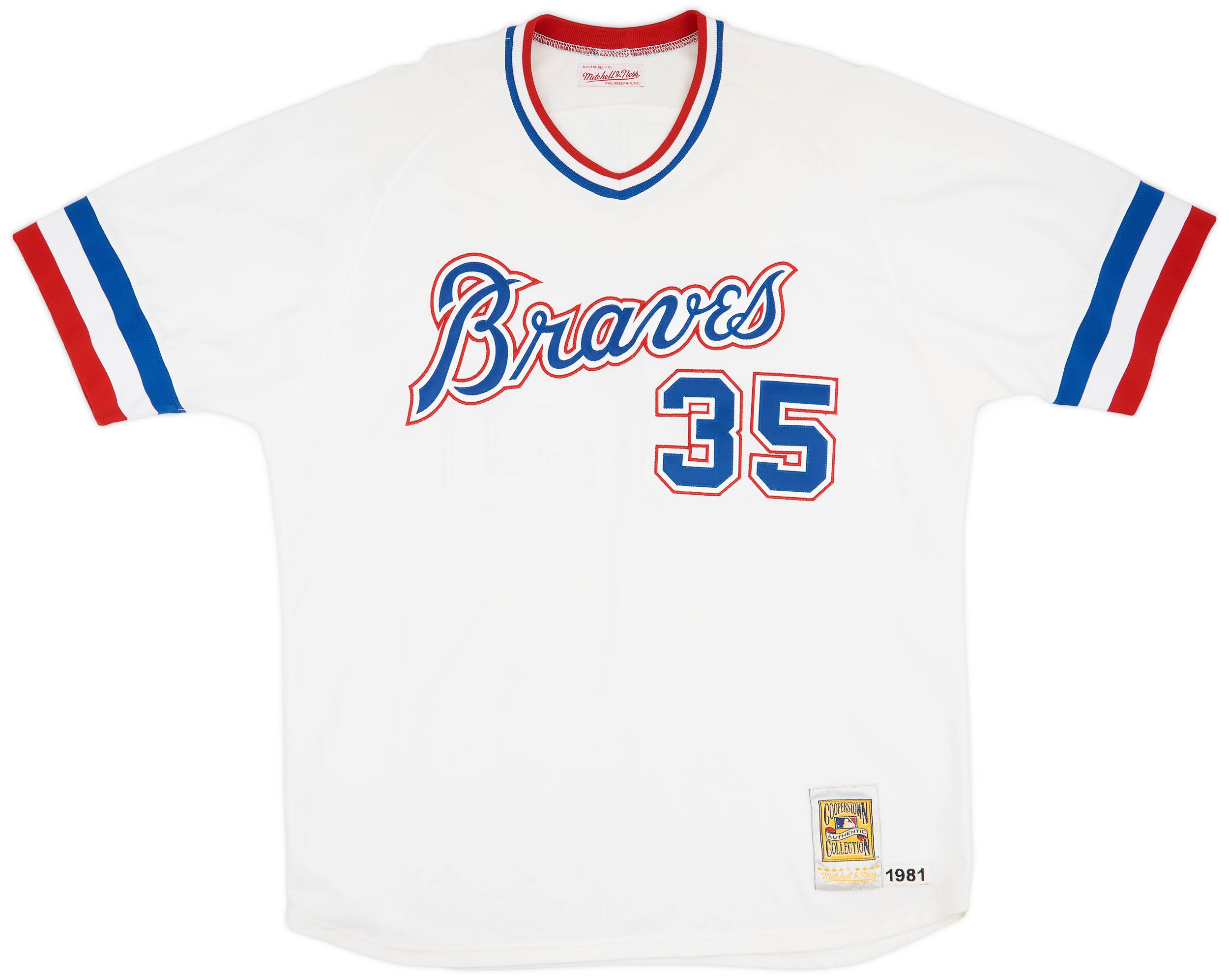 1981 Atlanta Braves Niekro 35 Mitchell Ness Home Jersey Excellent XXL