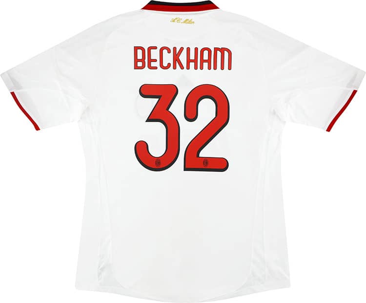 2009-10 AC Milan Player Issue European Away Shirt Beckham #32 XL