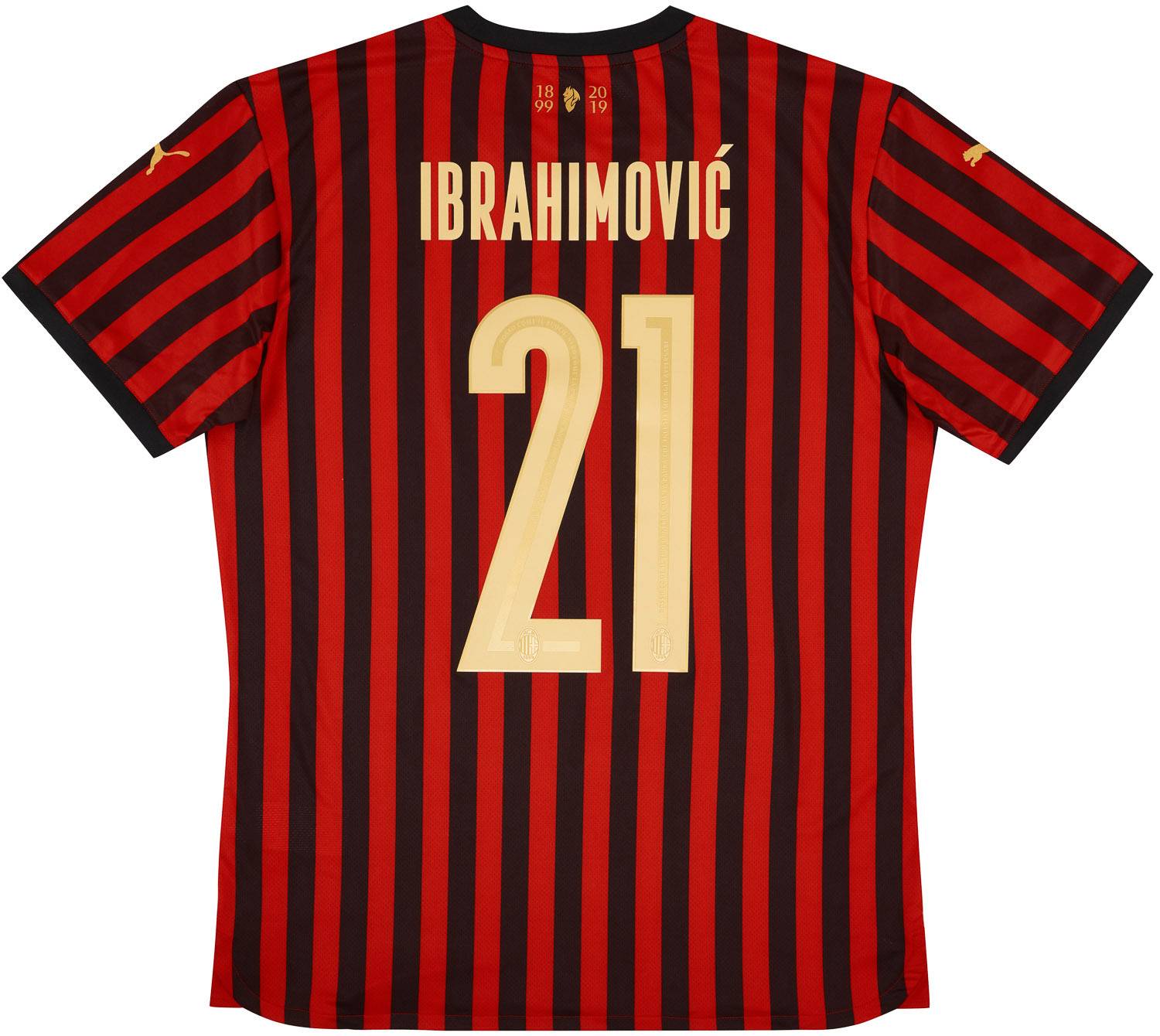 2019-20 AC Milan Special Edition '120 Anni' Home Authentic Shirt Ibrahimović #21 - NEW