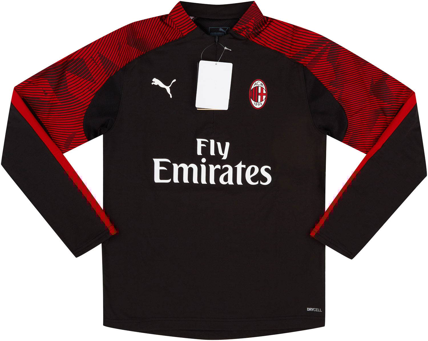 ウェア AC MILAN #4 INI MILAN 1/4 ZIP LONG-SLEEVE TRAINING 2025/26 RED JERSEY | AC