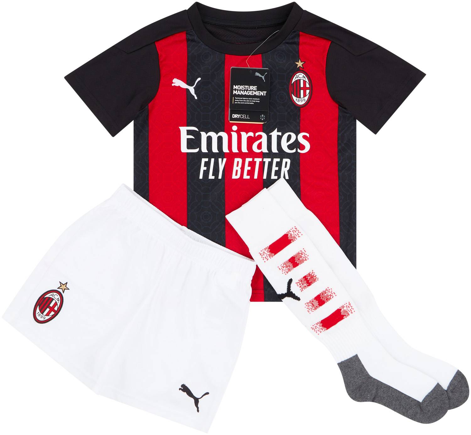 2020-21 AC Milan Home Full Kit (Little Kids)