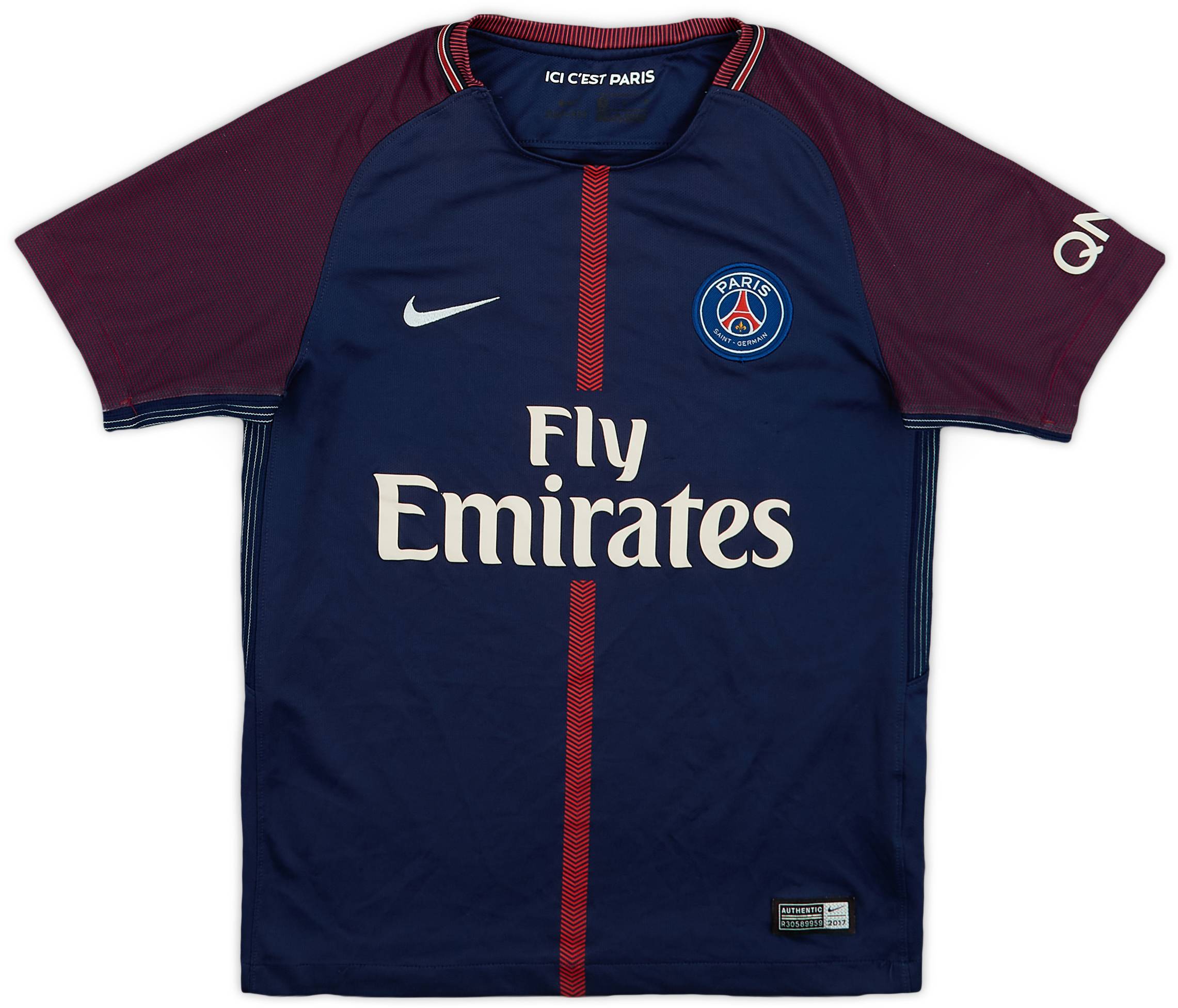 2017-18 Paris Saint-Germain Home Shirt - 8/10 - (M.Boys)