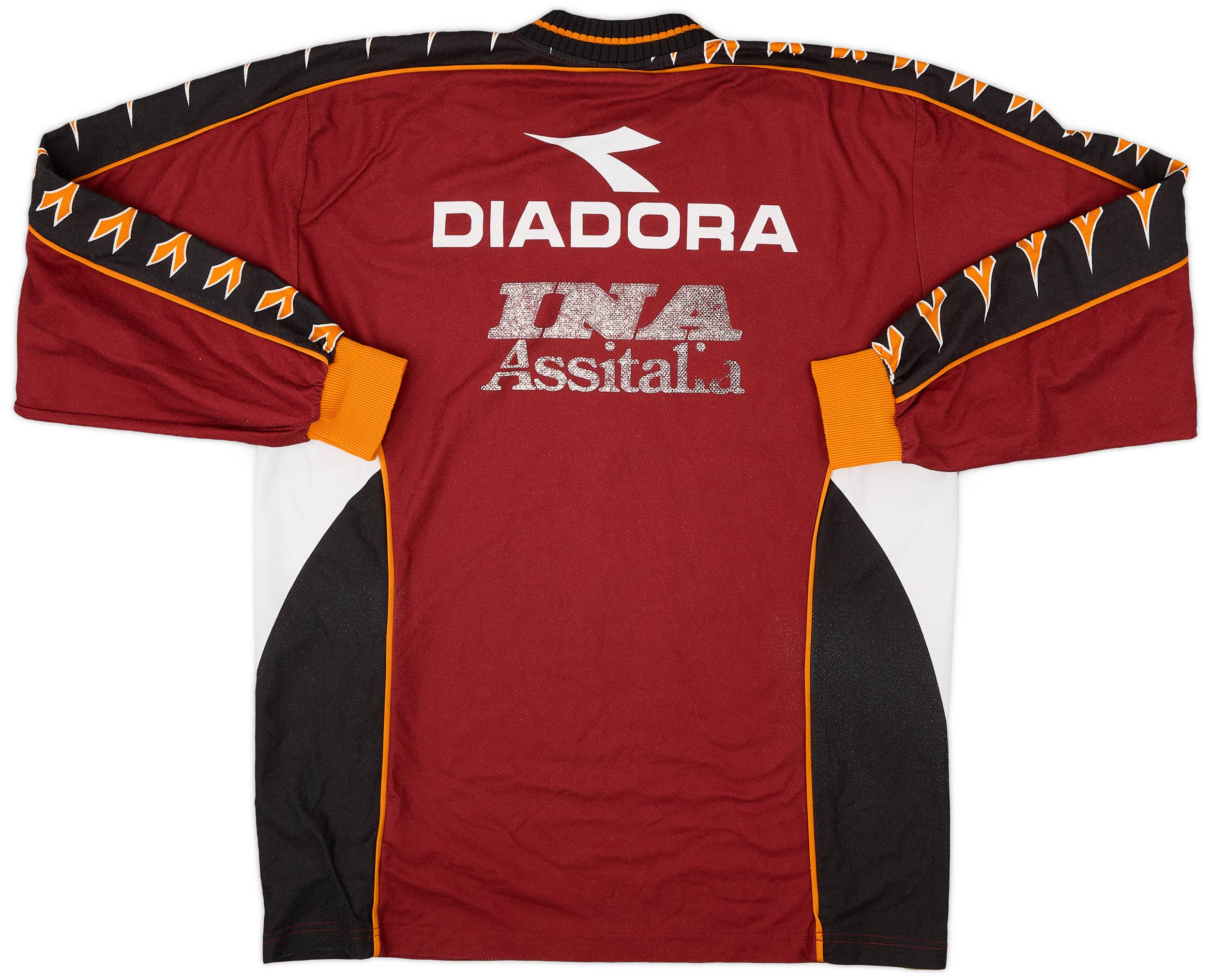 1998-00 Roma Diadora Training L/S Shirt - 4/10 - (XL)