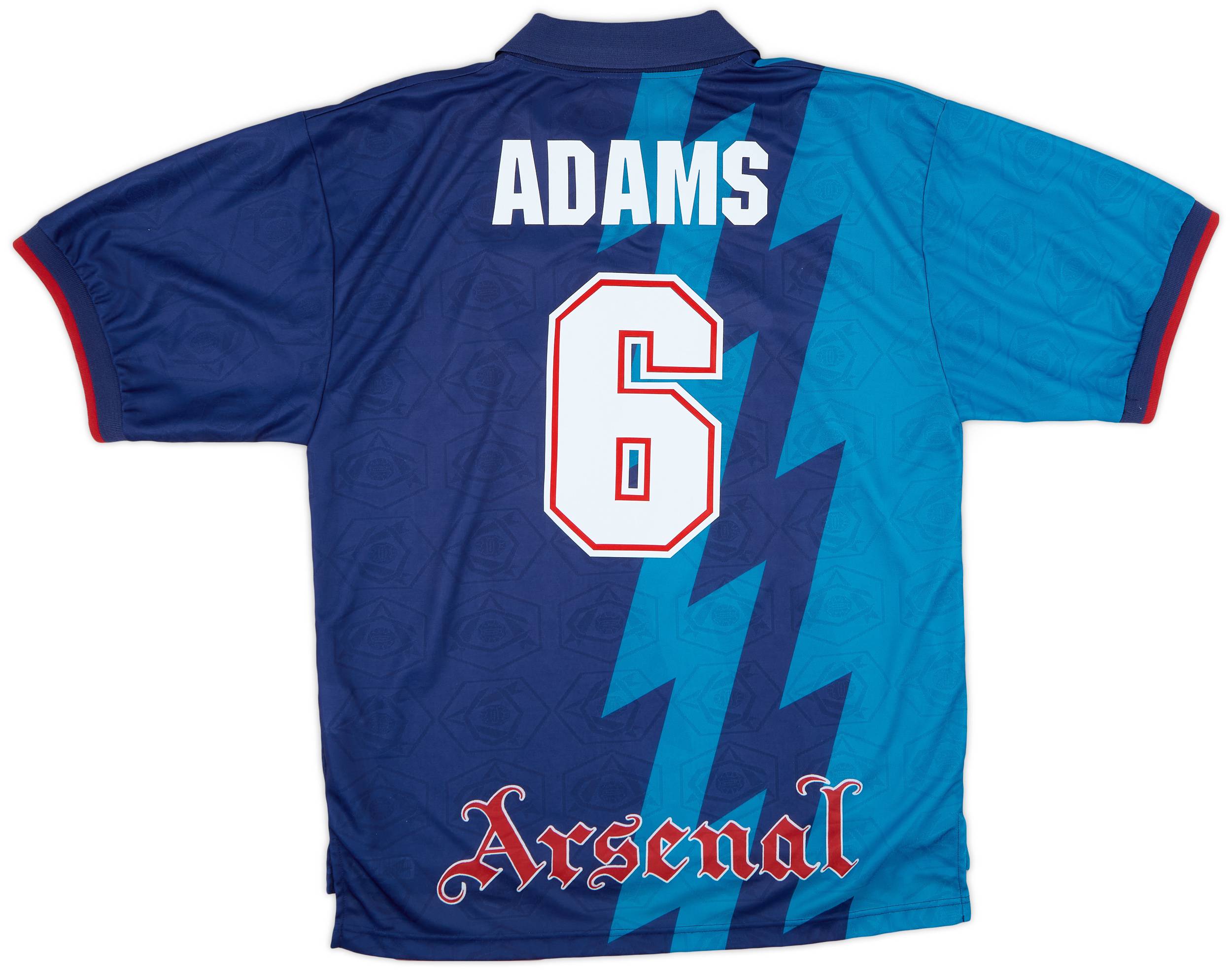 1995-96 Arsenal Signed Away Shirt Adams #6 - 9/10 - (XL)