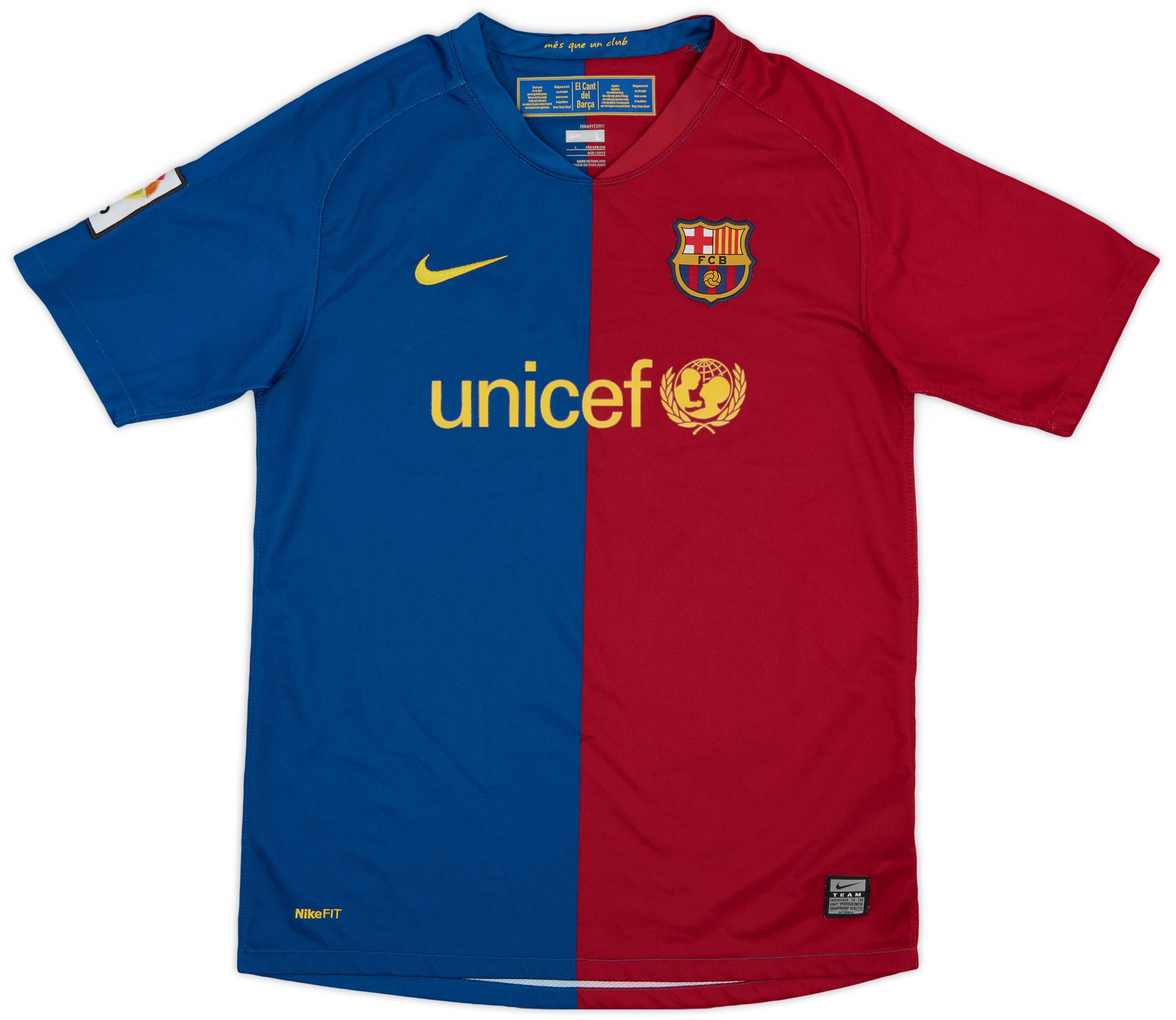 2008-09 Barcelona Home Shirt - 8/10 - (L.Boys)