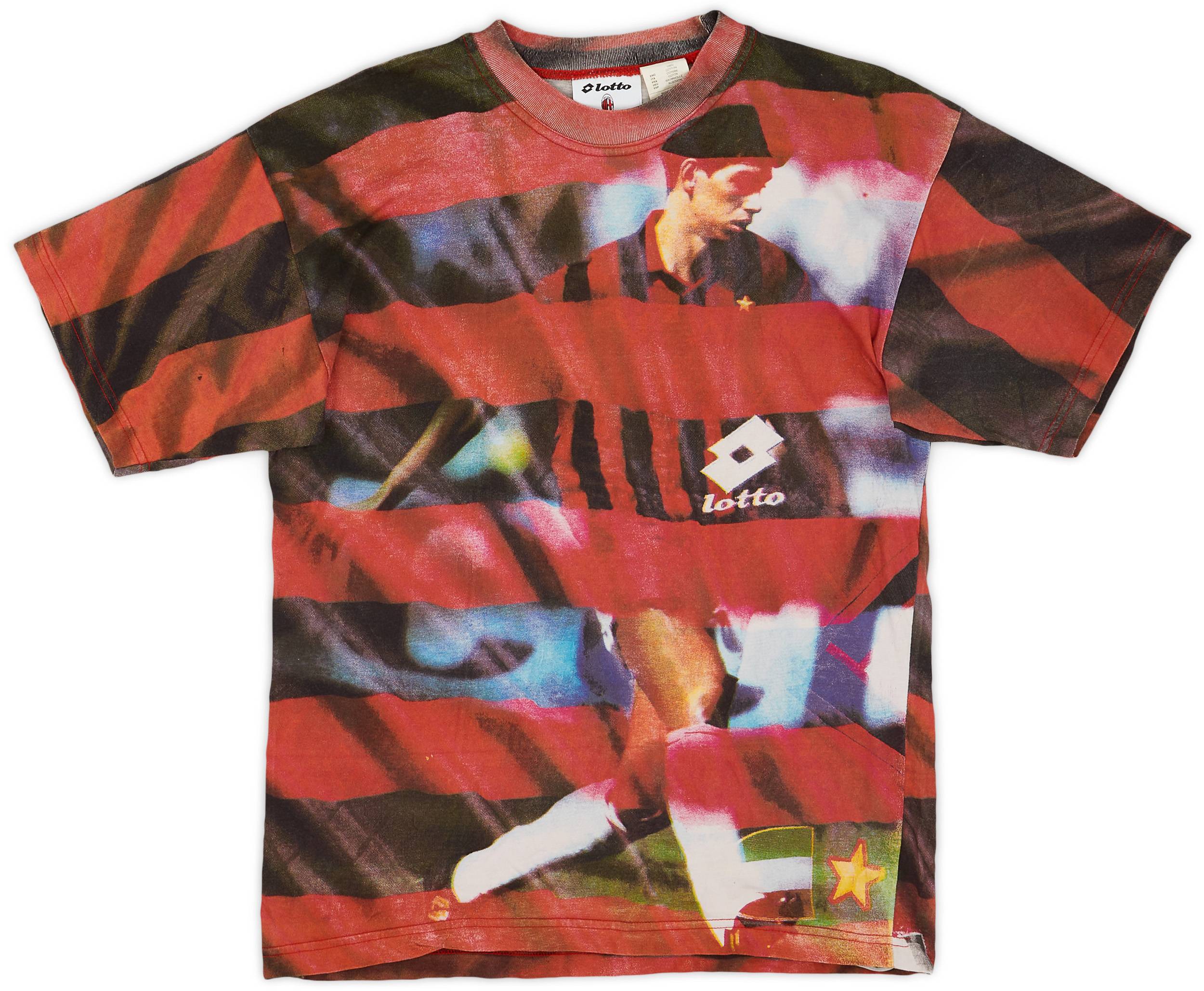 1990s AC Milan Lotto Graphic Tee - 9/10 - (S)