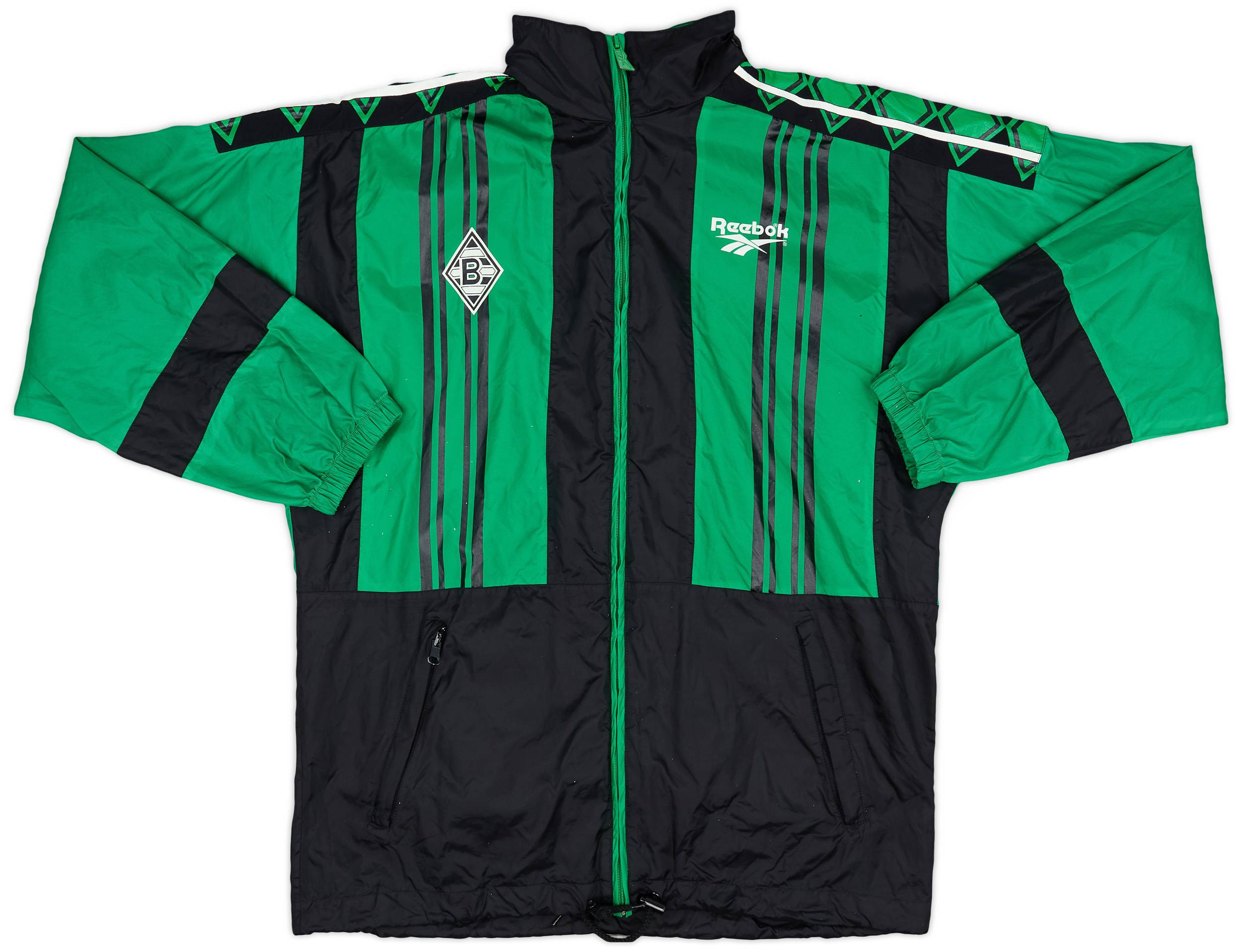 1996-98 Borussia Monchengladbach Reebok Hooded Rain Jacket - 9/10 - (M)